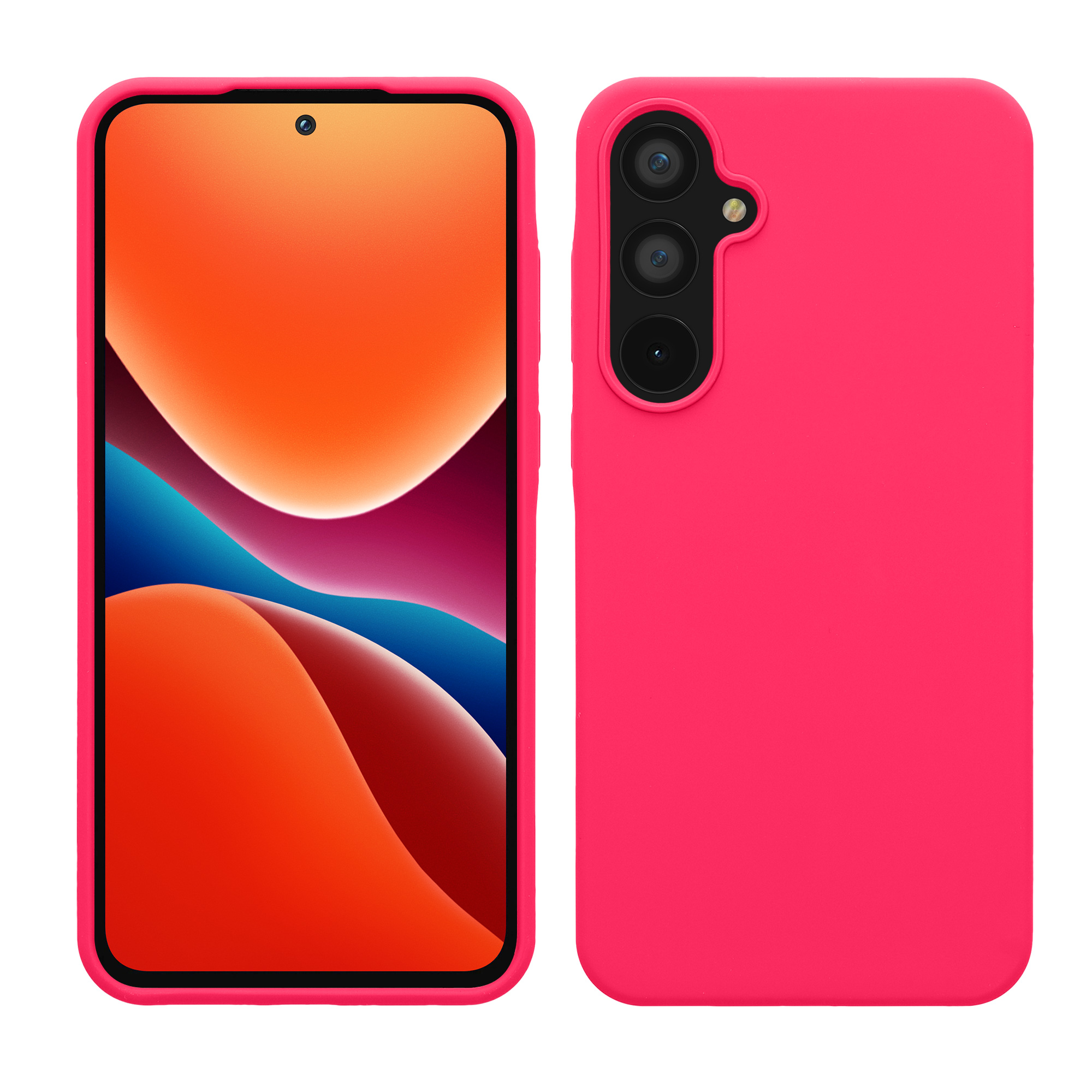 Kryt na mobil Samsung Galaxy A55 5G kwmobile TPU Neonová růžová
