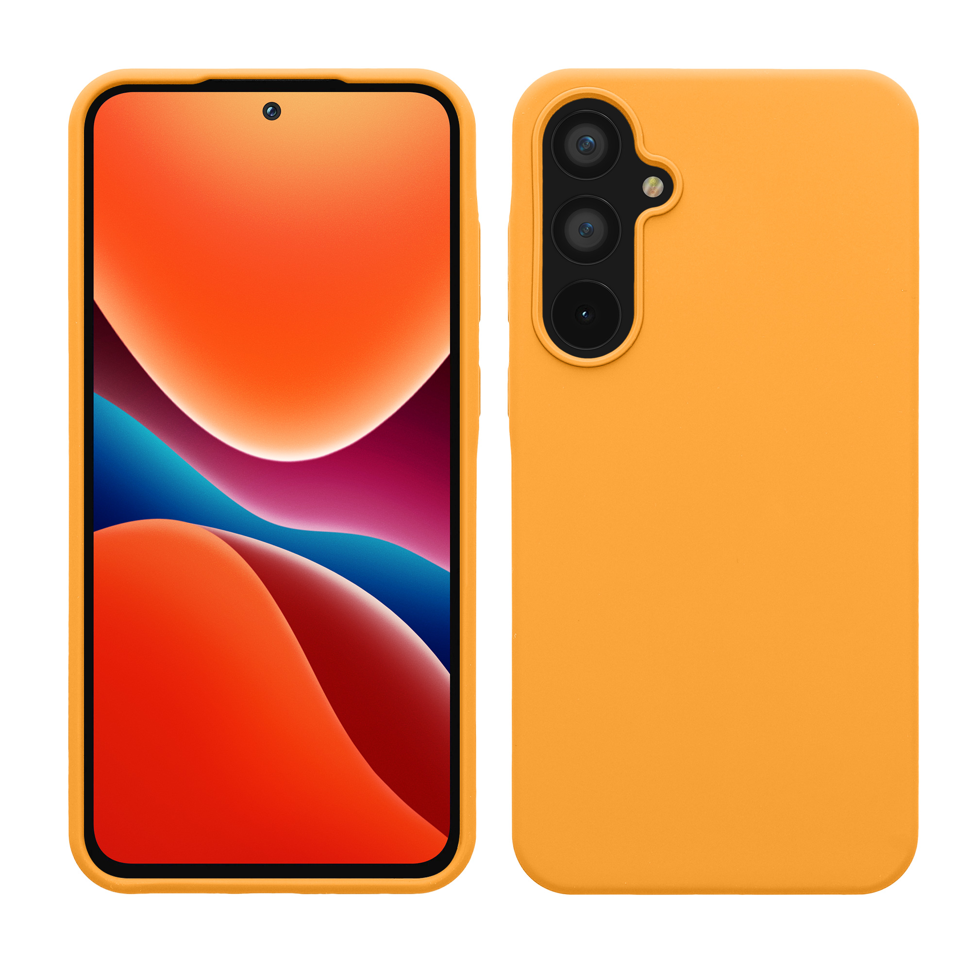 Kryt na mobil Samsung Galaxy A55 5G kwmobile TPU Ovocná oranžová