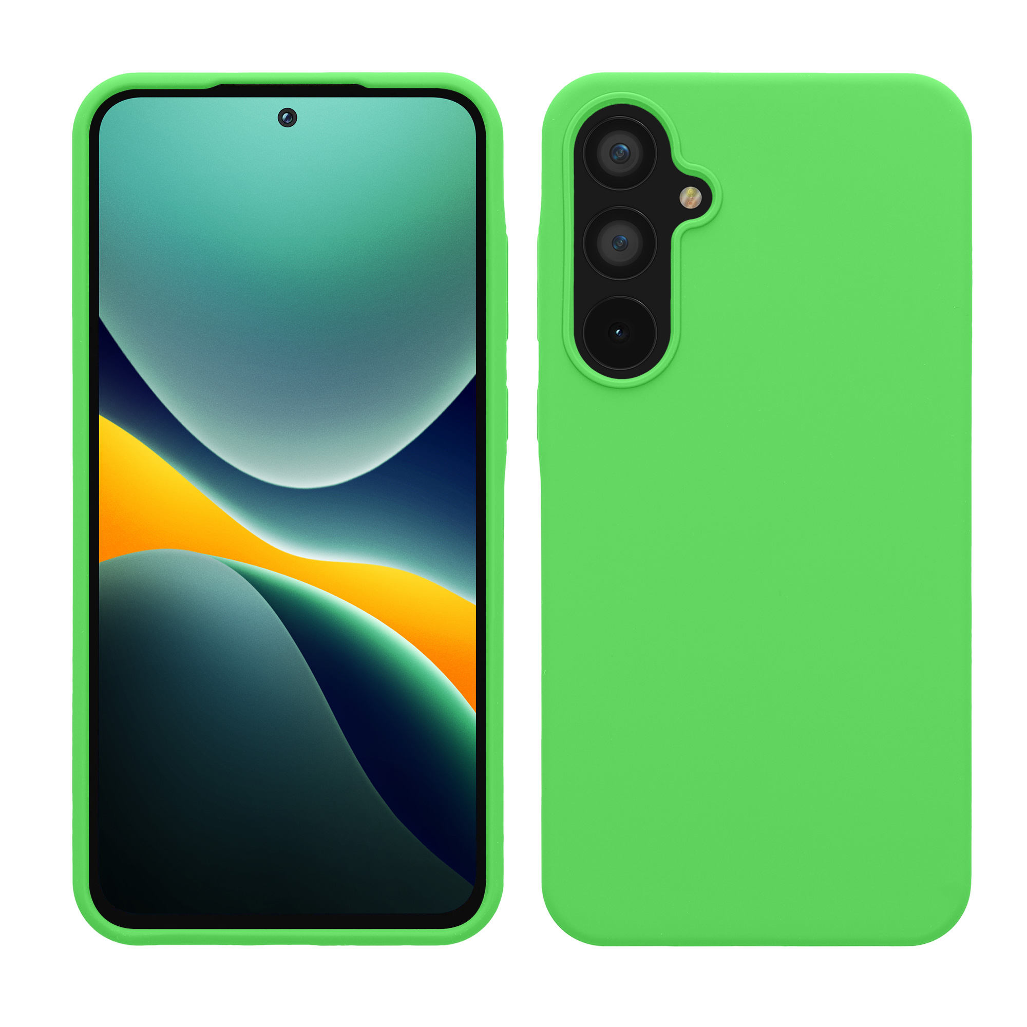 Kryt na mobil Samsung Galaxy A55 5G kwmobile TPU Limetková zelená