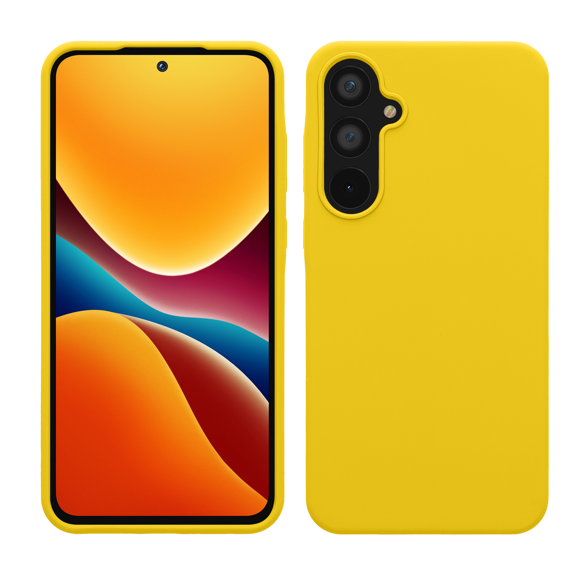 Kryt na mobil Samsung Galaxy A55 5G kwmobile TPU Zářivá žlutá