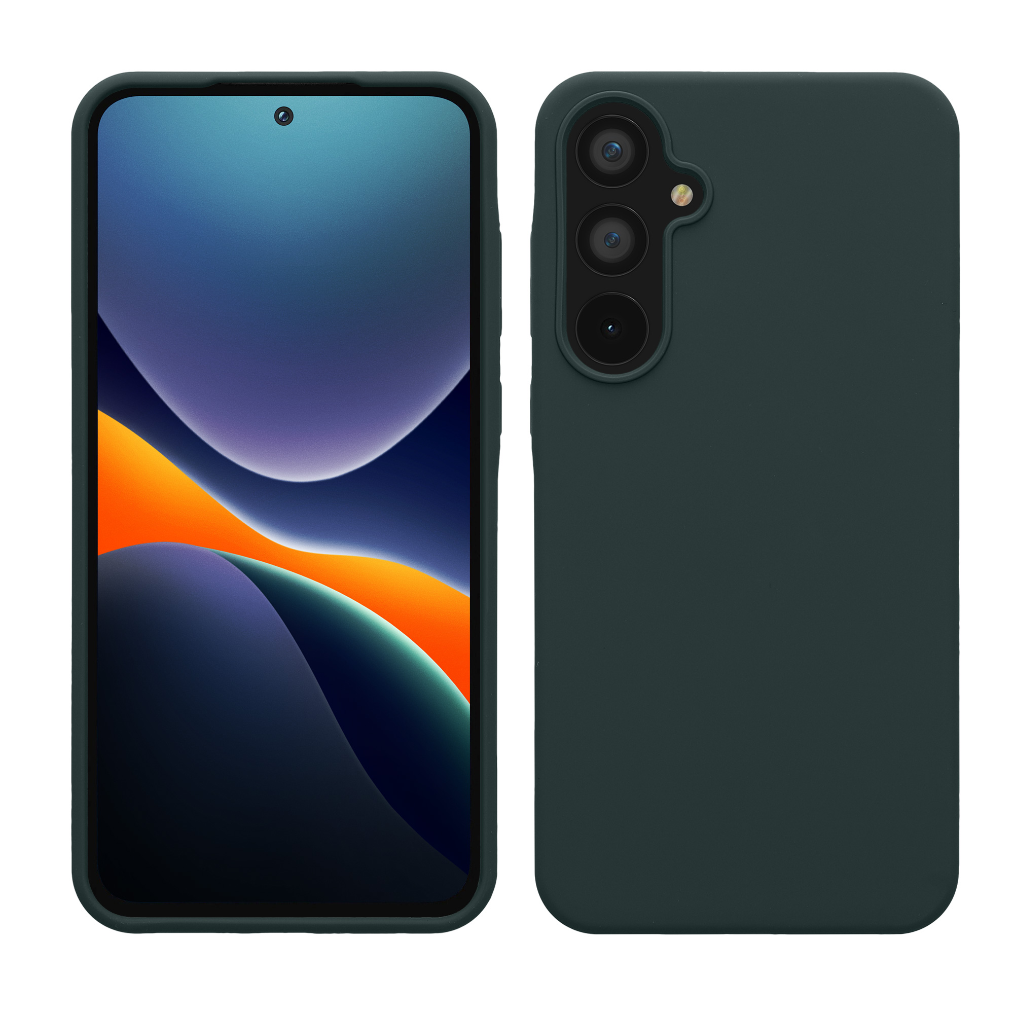 Kryt na mobil Samsung Galaxy A55 5G kwmobile TPU Mechová zelená