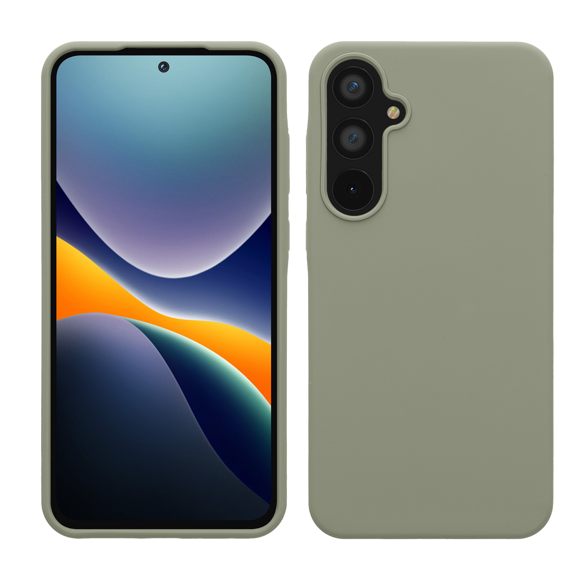 Kryt na mobil Samsung Galaxy A55 5G kwmobile TPU Šedo-zelená