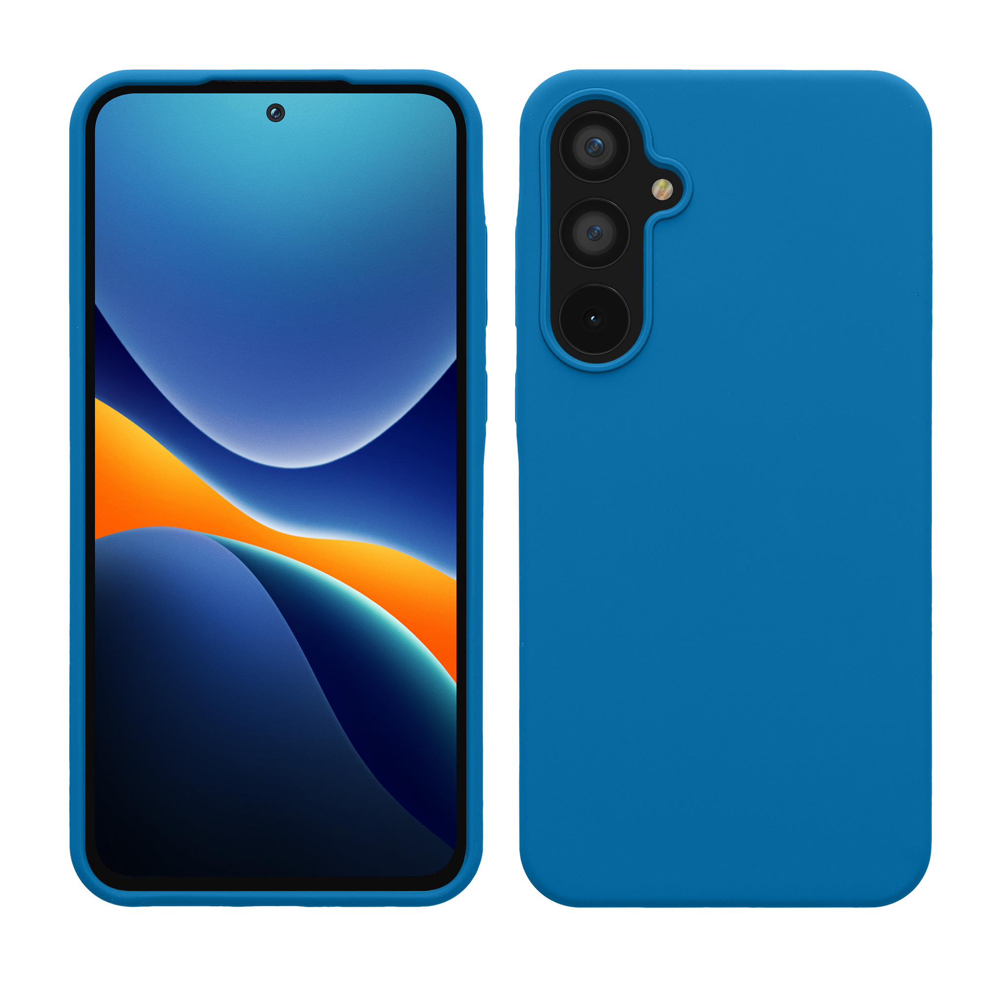 Kryt na mobil Samsung Galaxy A55 5G kwmobile TPU Karibská modrá