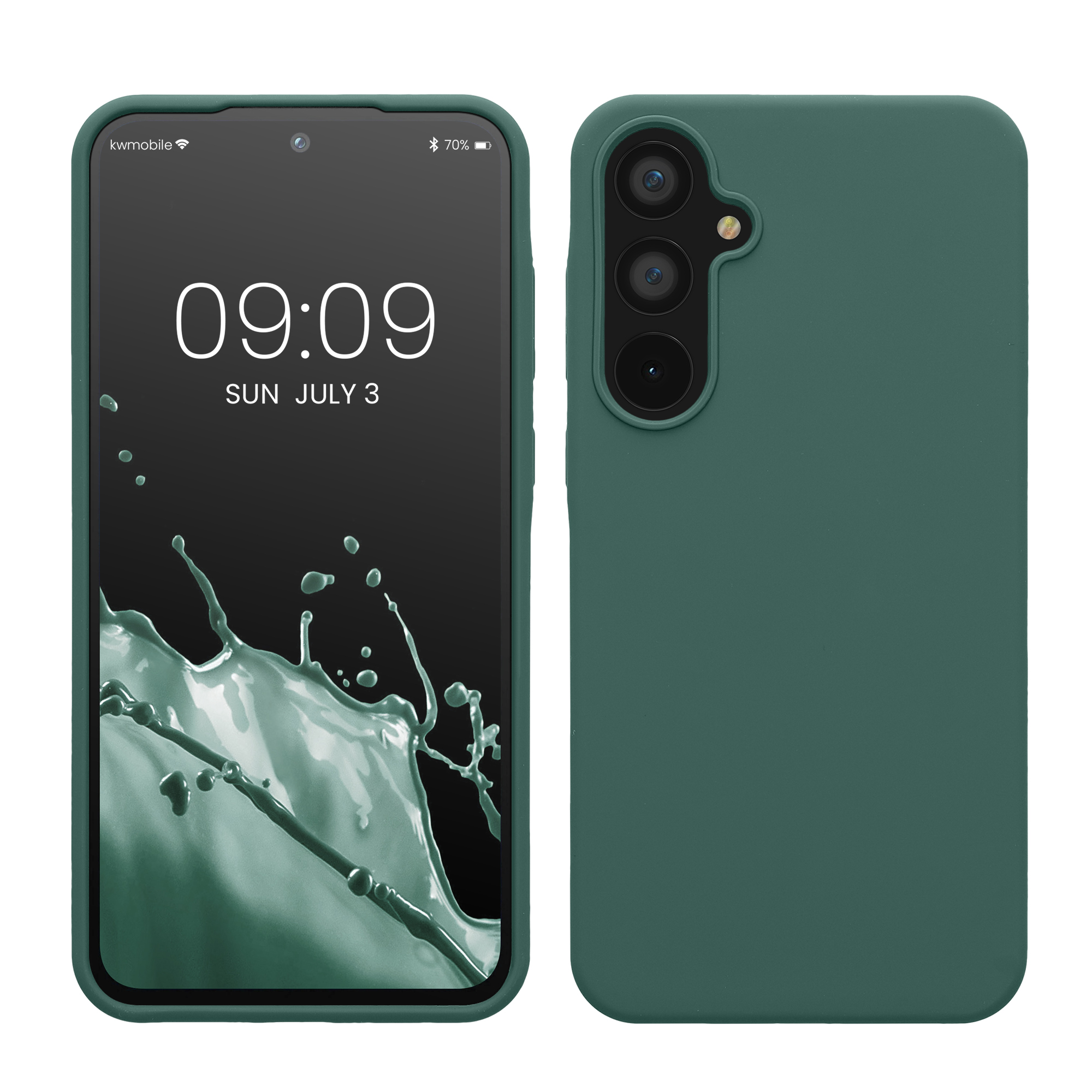 Kryt na mobil Samsung Galaxy A55 5G kwmobile TPU Lesní zelená