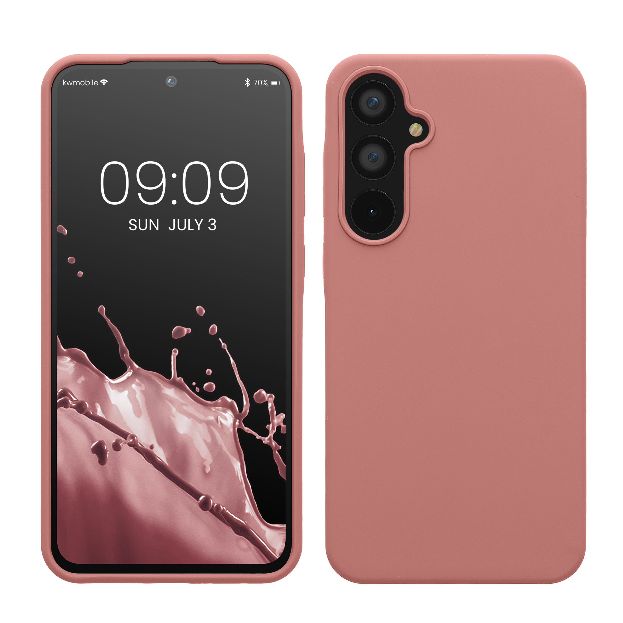 Kryt na mobil Samsung Galaxy A55 5G kwmobile TPU Zimní růžová