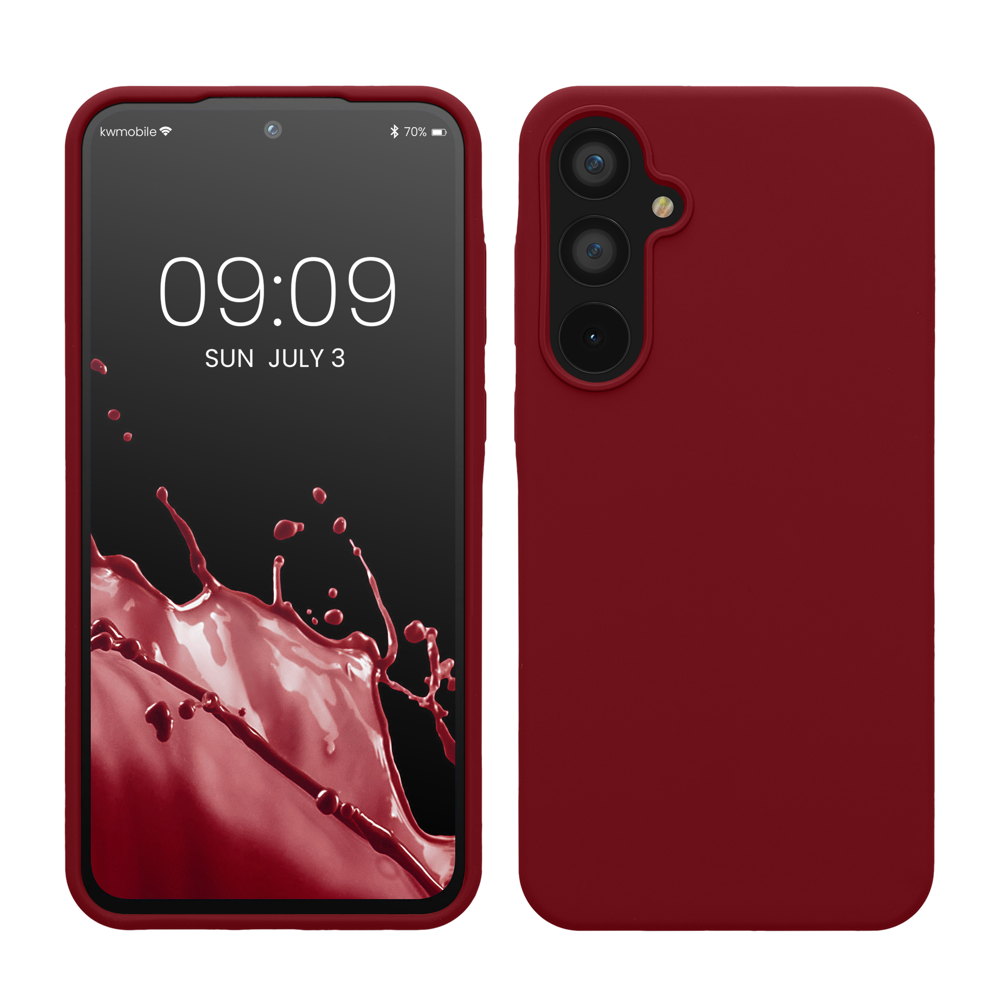 Kryt na mobil Samsung Galaxy A55 5G kwmobile TPU Červená rebarbora