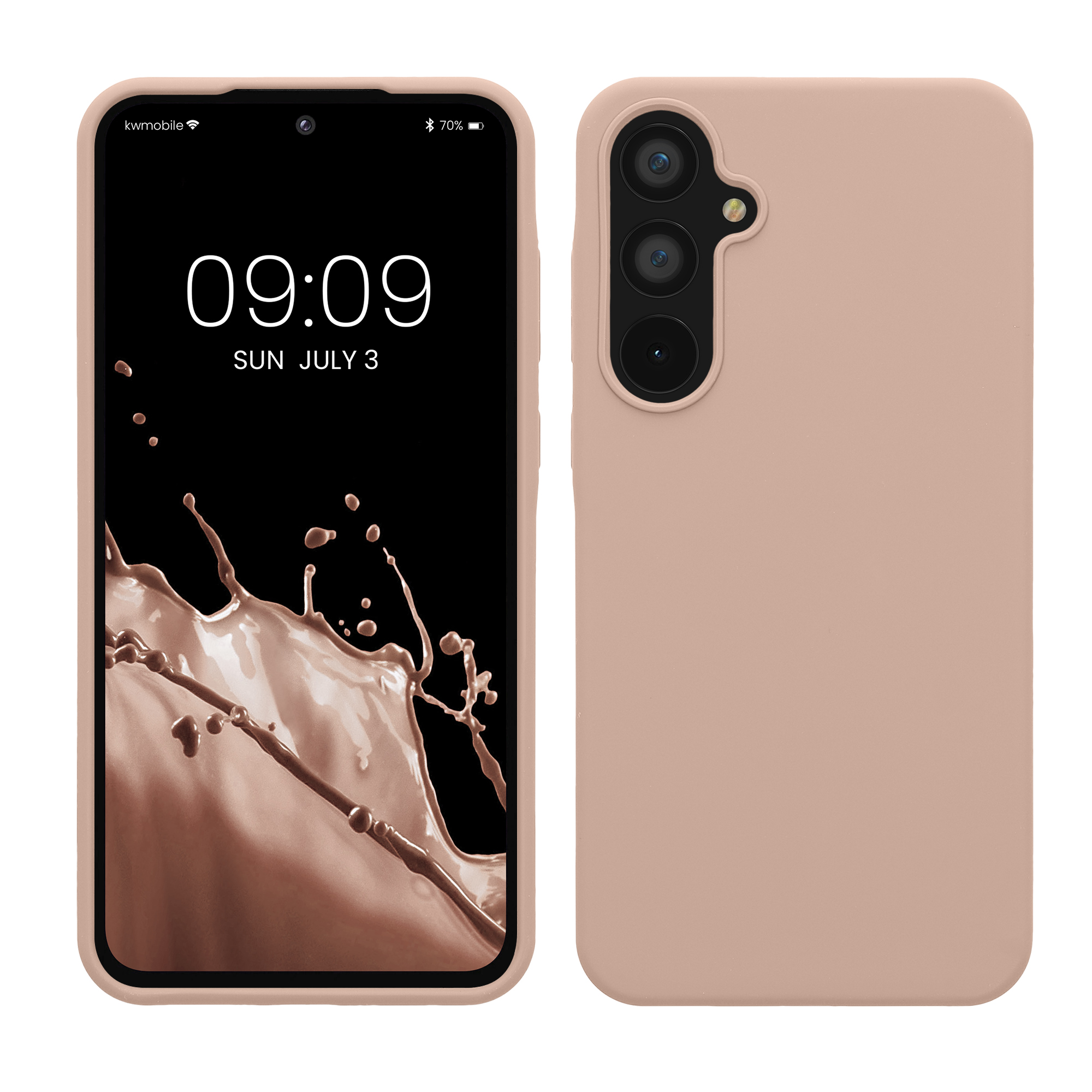 Kryt na mobil Samsung Galaxy A55 5G kwmobile TPU Matná antická růžová