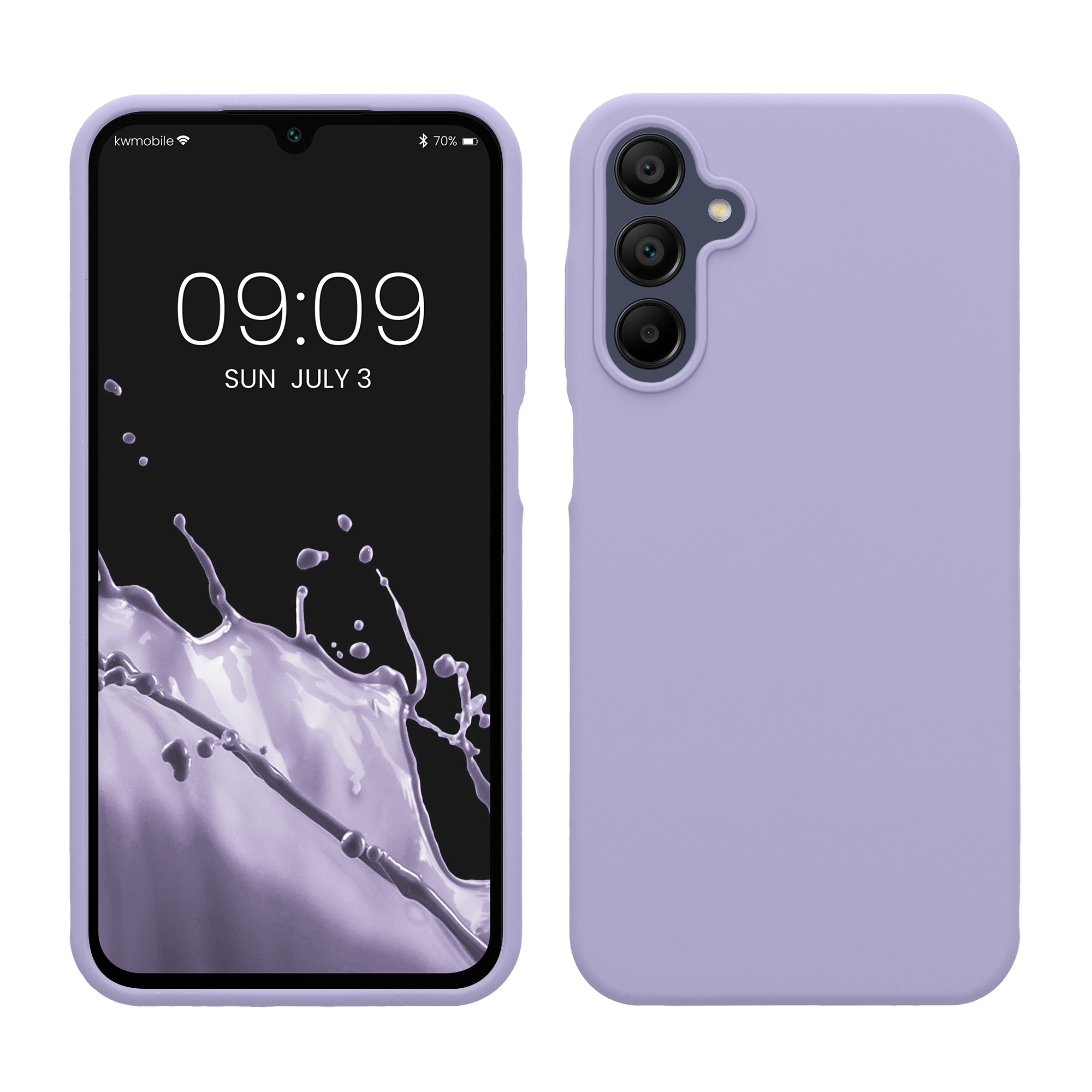 Pouzdro pro Samsung Galaxy A15 5G kwmobile silikonové - levandulová