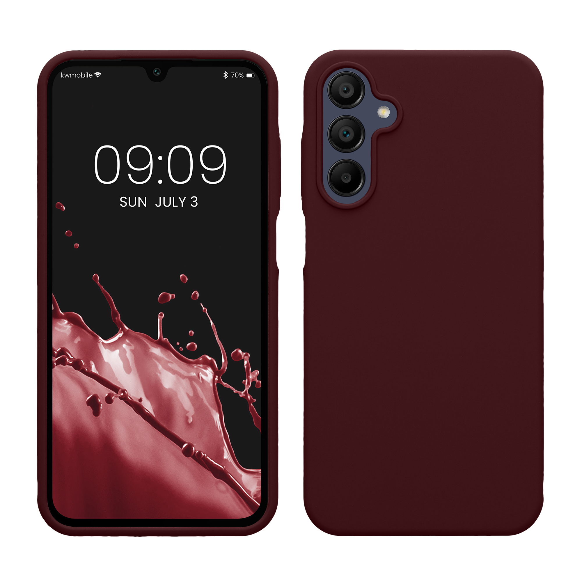 Kryt na mobil Samsung Galaxy A15 5G kwmobile TPU Bordeaux fialová