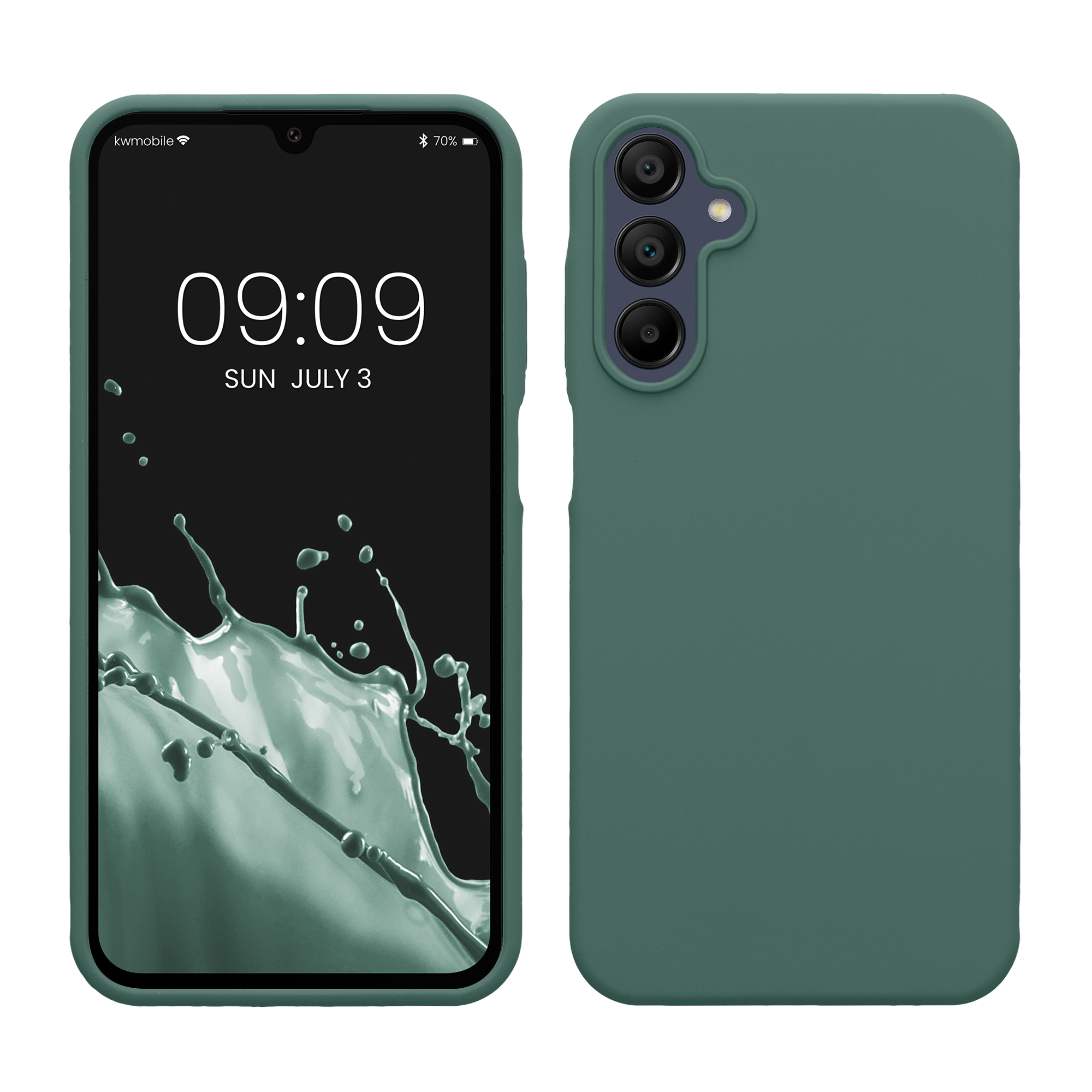 Kryt na mobil Samsung Galaxy A15 5G kwmobile TPU Lesní zelená