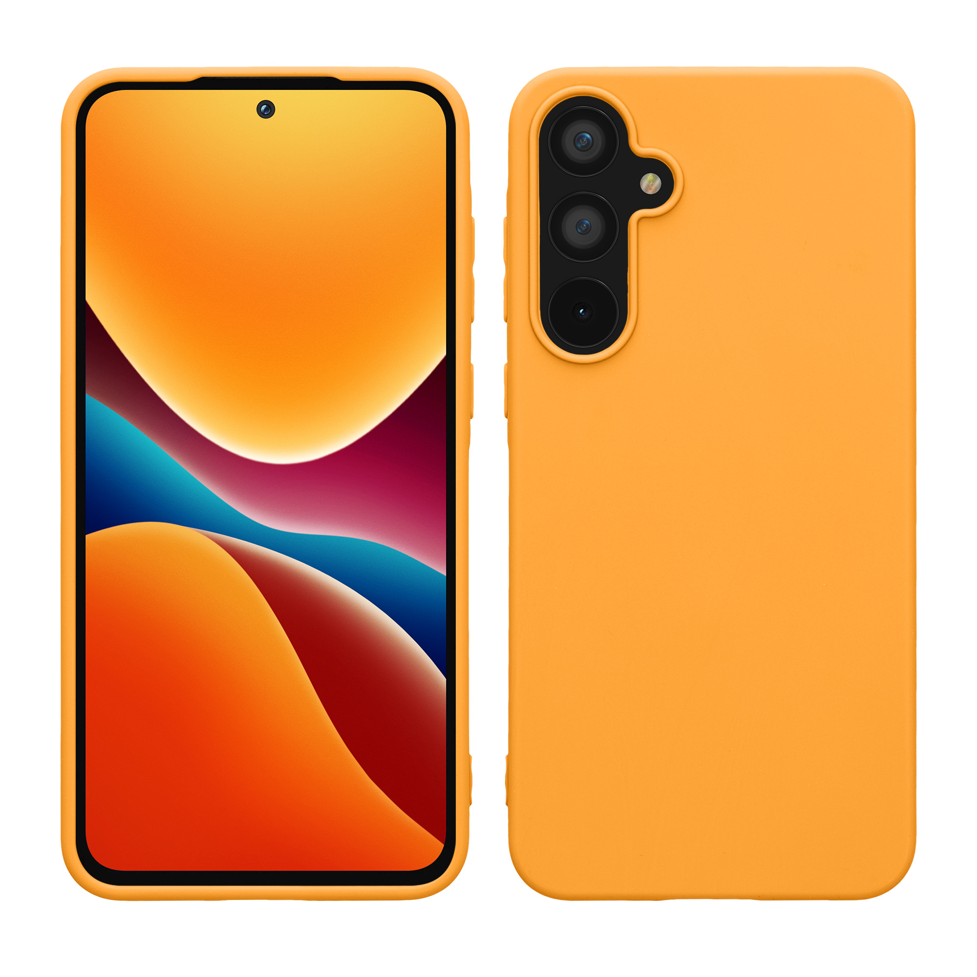 Kryt na mobil Samsung Galaxy A55 5G kwmobile TPU Ovocná oranžová