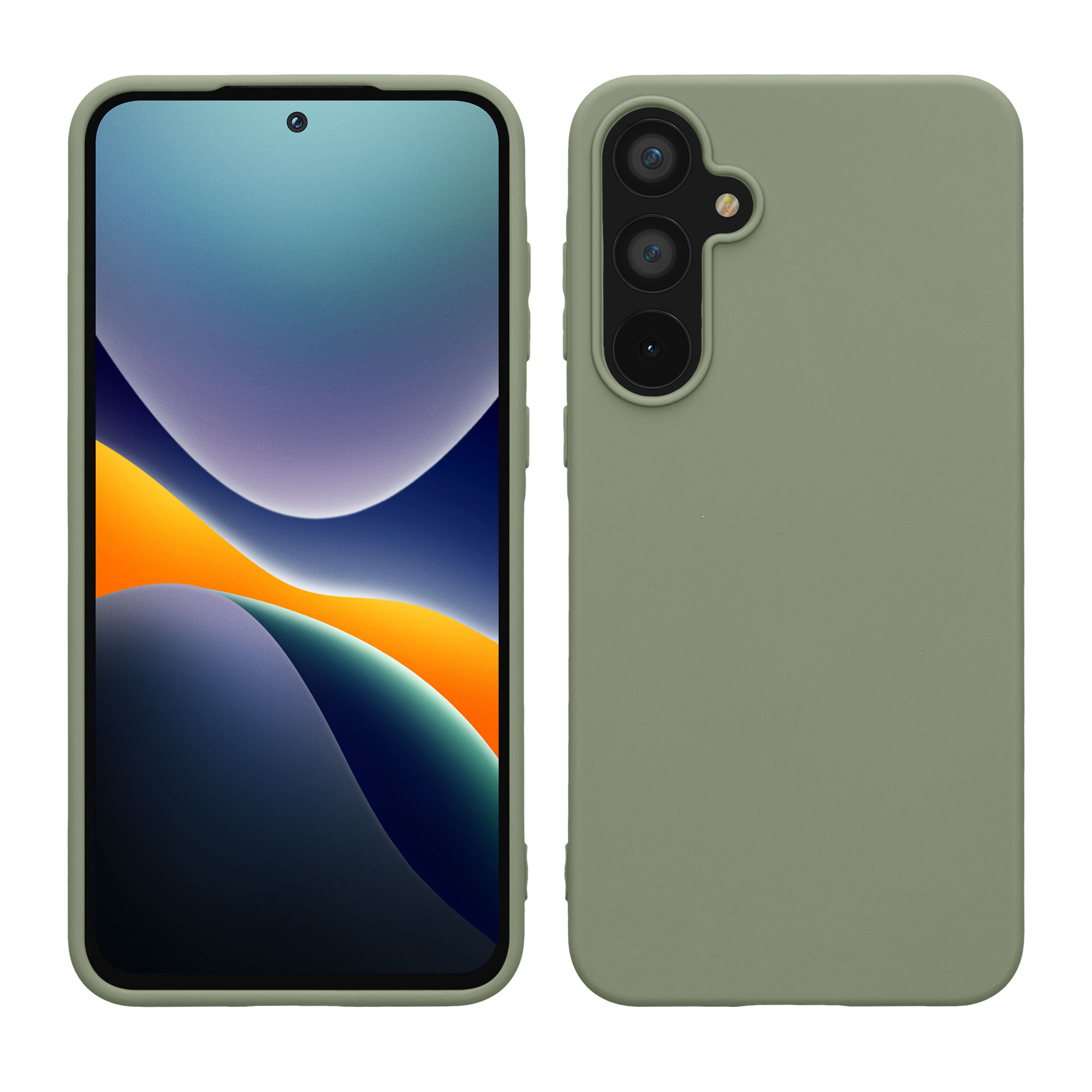Kryt na mobil Samsung Galaxy A55 5G kwmobile TPU Šedo-zelená