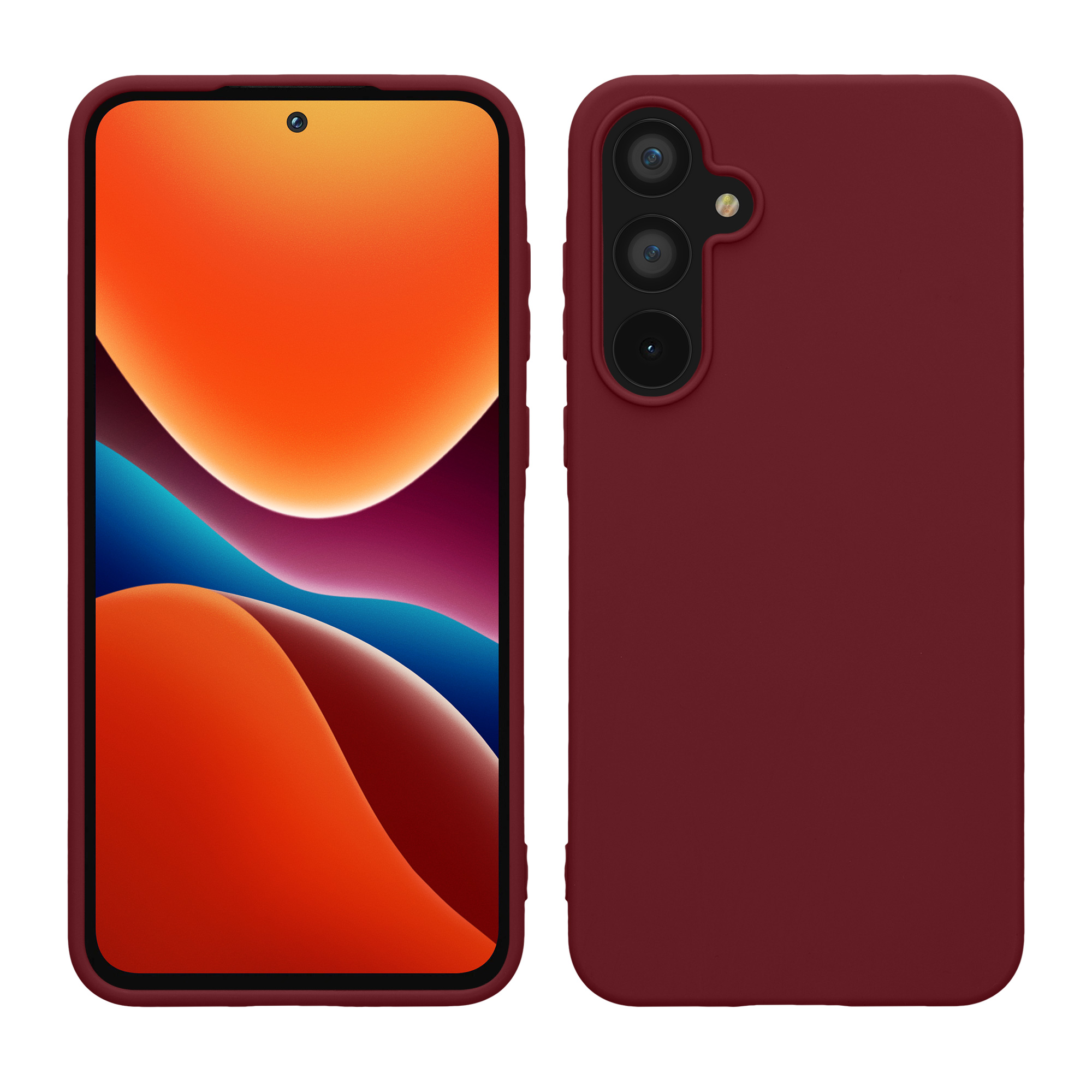 Kryt na mobil Samsung Galaxy A55 5G kwmobile TPU Bordeaux fialová