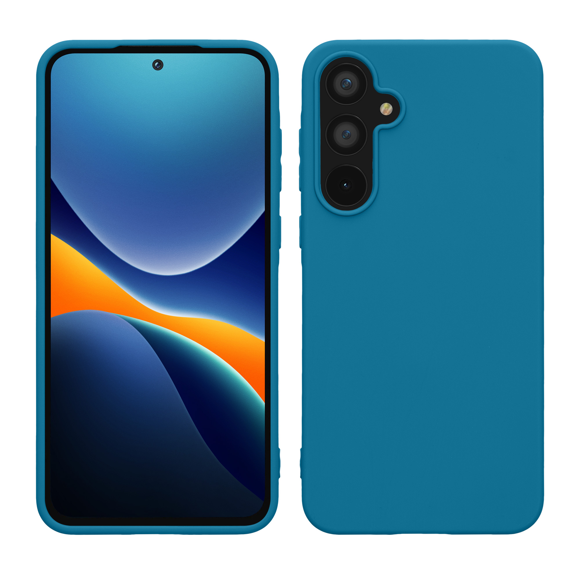 Kryt na mobil Samsung Galaxy A55 5G kwmobile TPU Karibská modrá