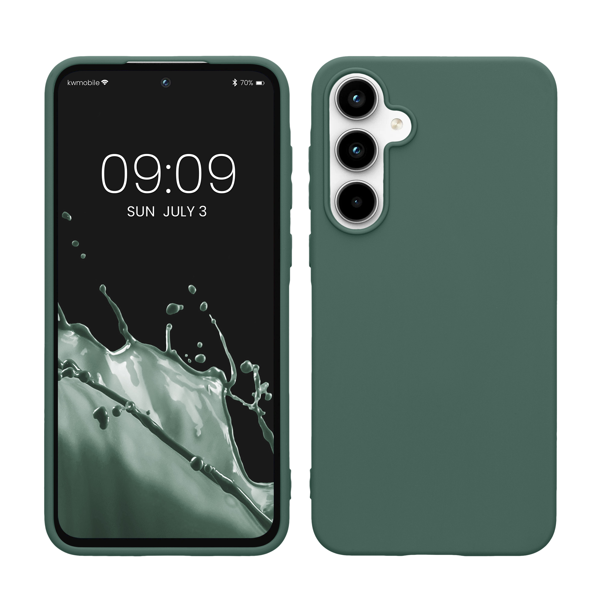 Kryt na mobil Samsung Galaxy A55 5G kwmobile TPU Lesní zelená