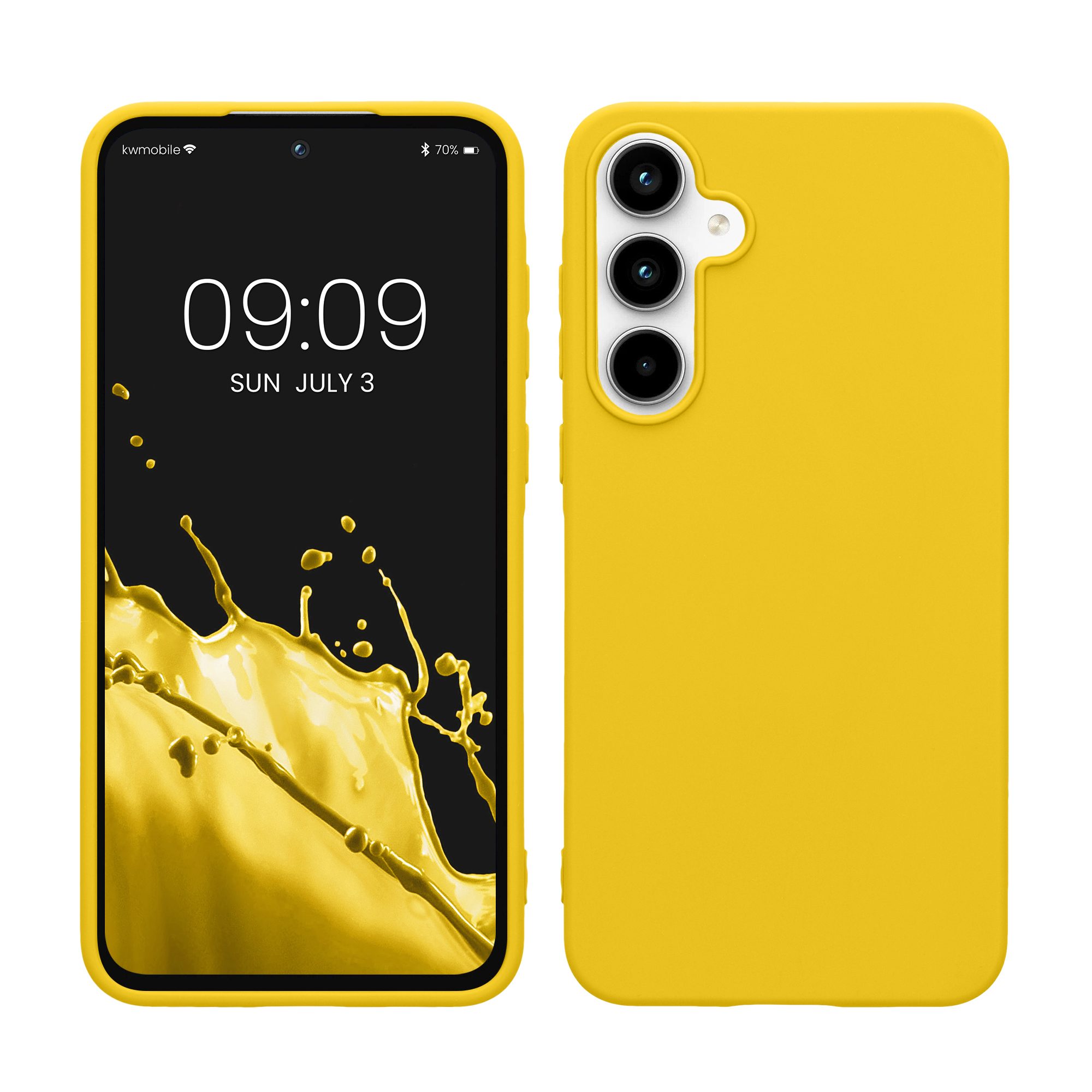 Kryt na mobil Samsung Galaxy A55 5G kwmobile TPU Zářivá žlutá