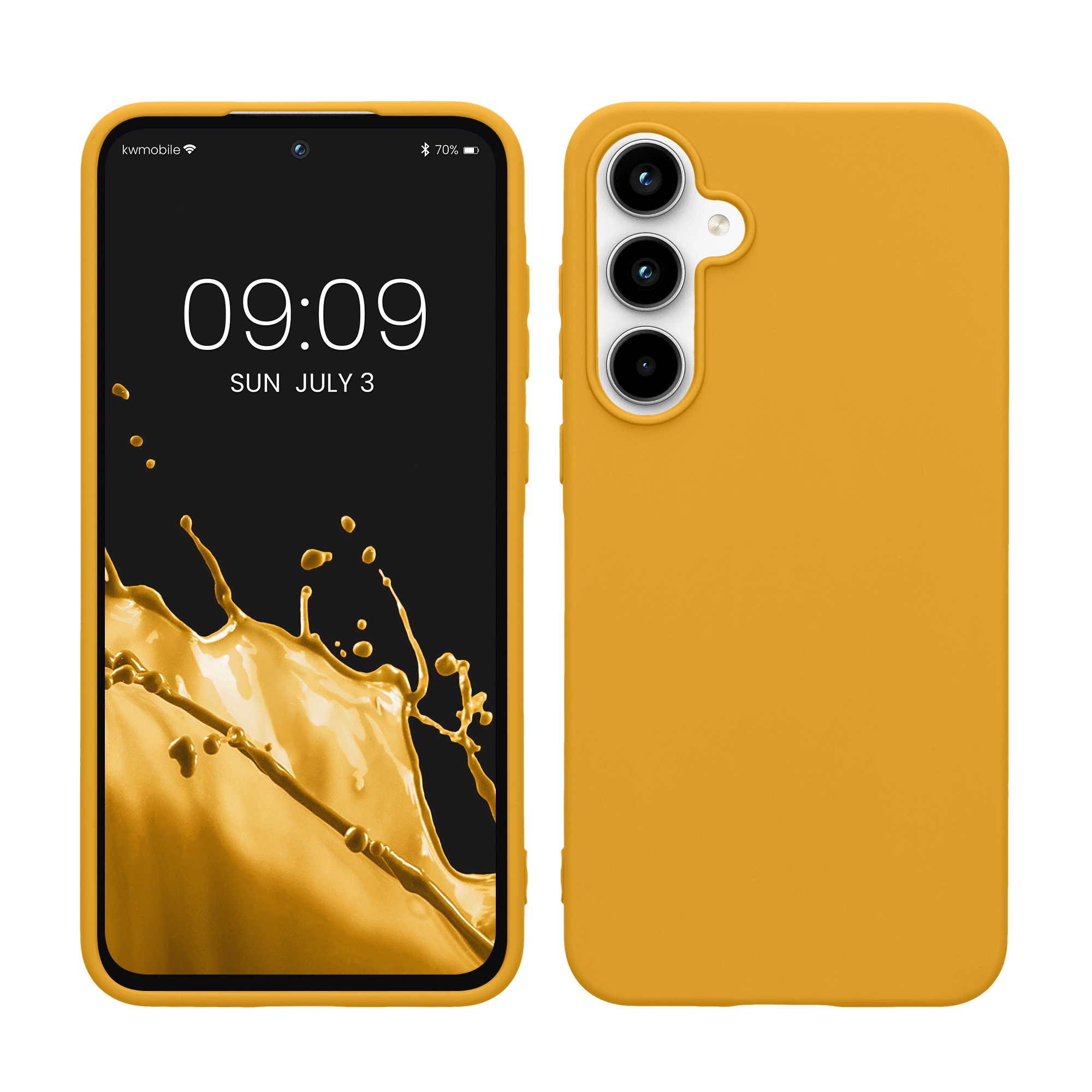 Kryt na mobil Samsung Galaxy A55 5G kwmobile TPU Medová žlutá