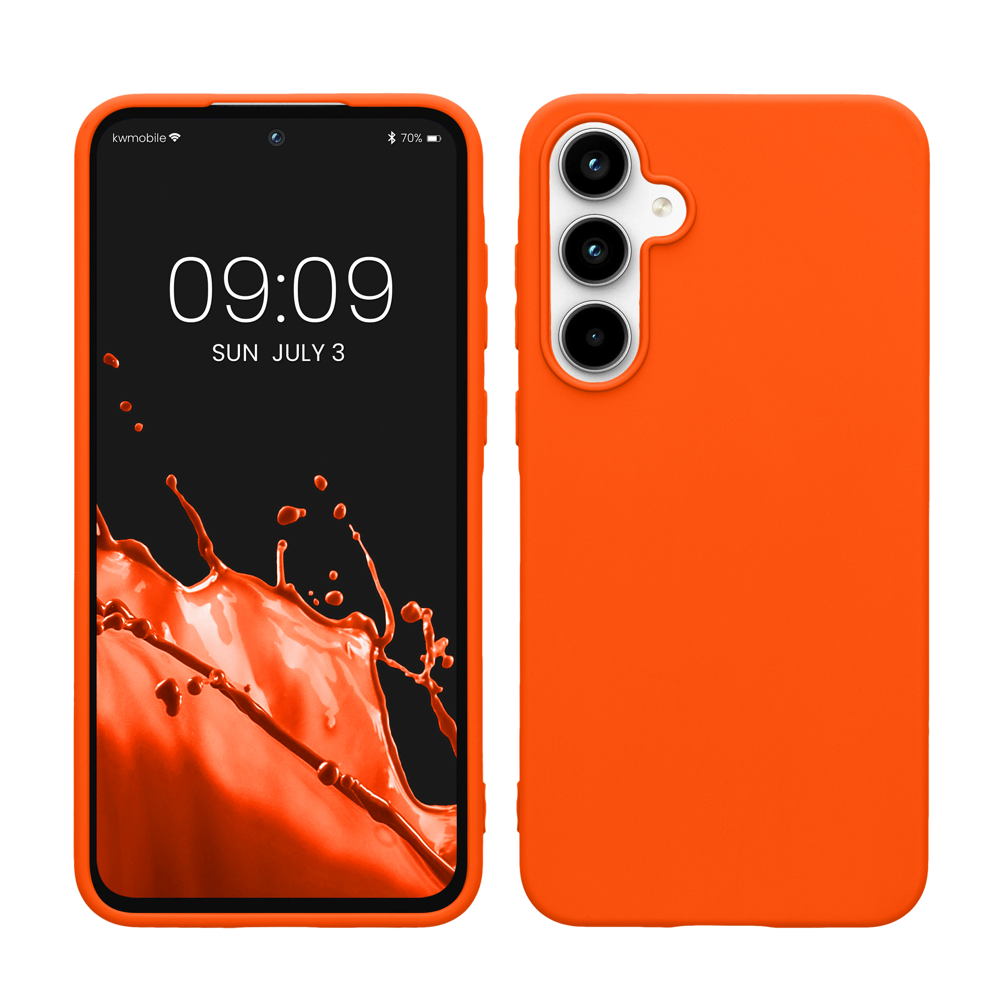 Kryt na mobil Samsung Galaxy A55 5G kwmobile TPU Neonová oranžová