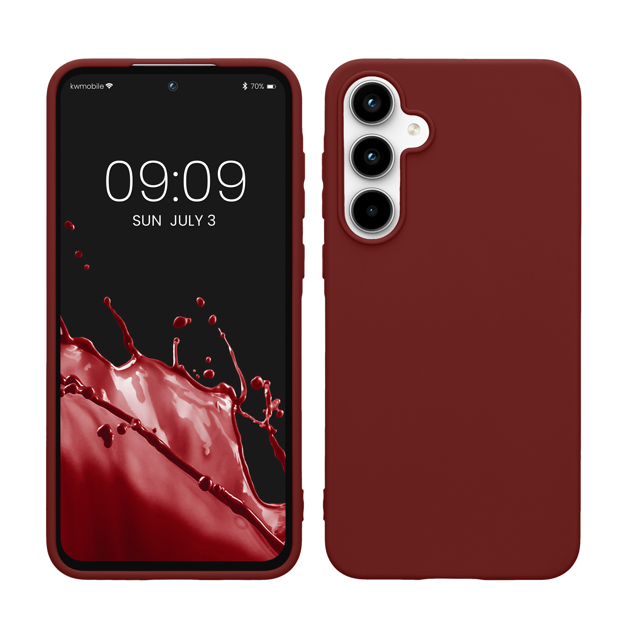 Kryt na mobil Samsung Galaxy A55 5G kwmobile TPU Rezavě červená
