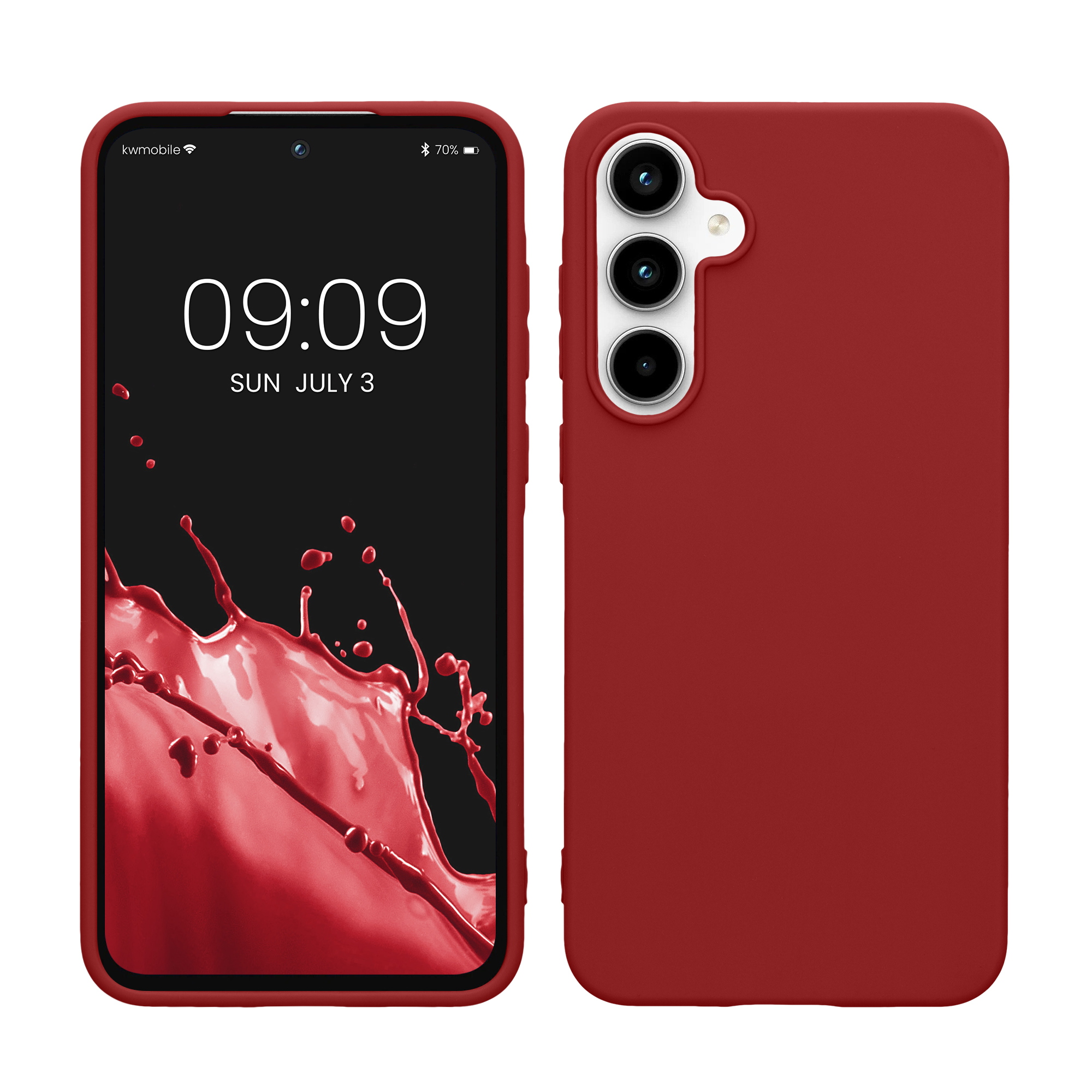 Pouzdro pro Samsung Galaxy A55 5G kwmobile TPU - rebarborová červená