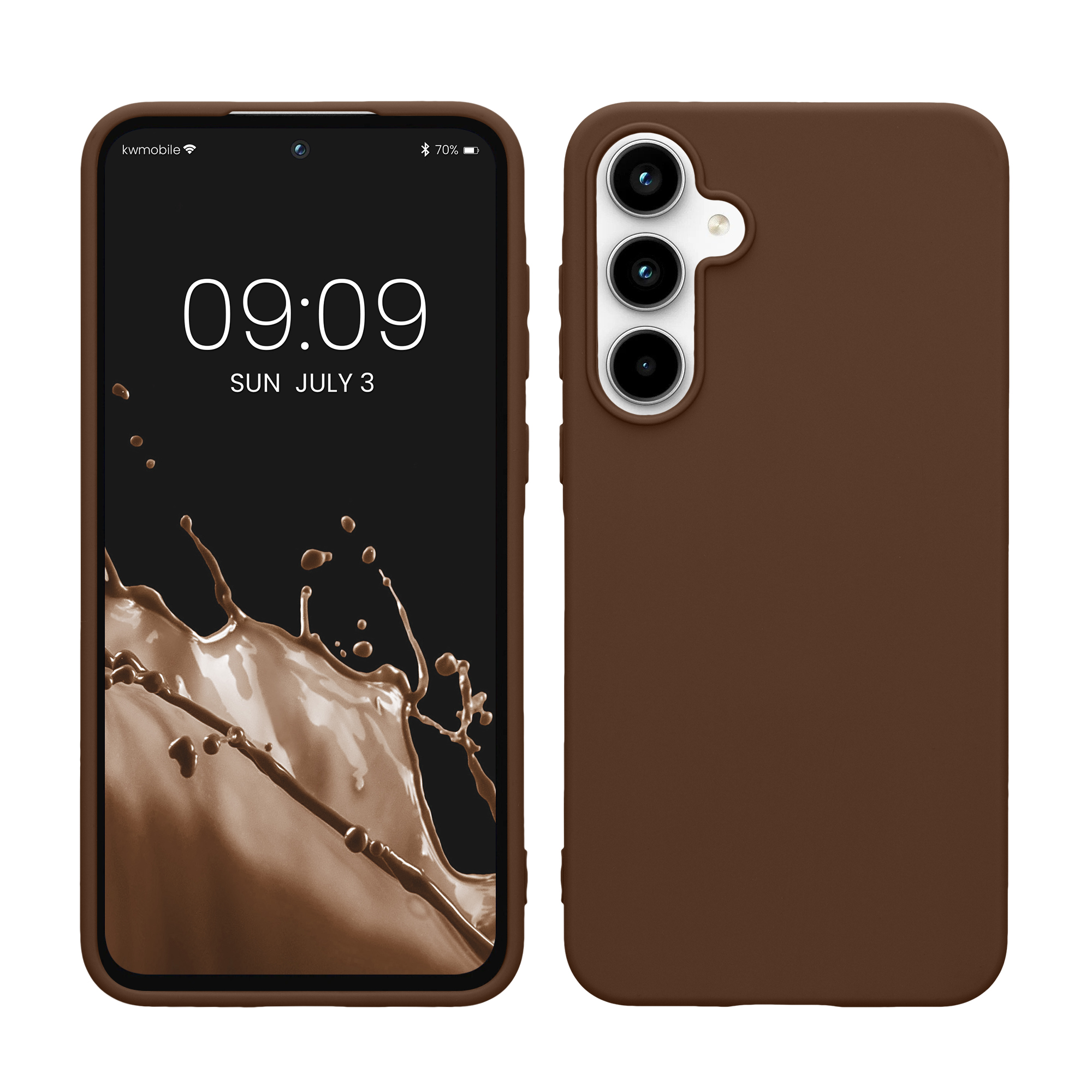Pouzdro pro Samsung Galaxy A55 5G kwmobile TPU - čokoládová