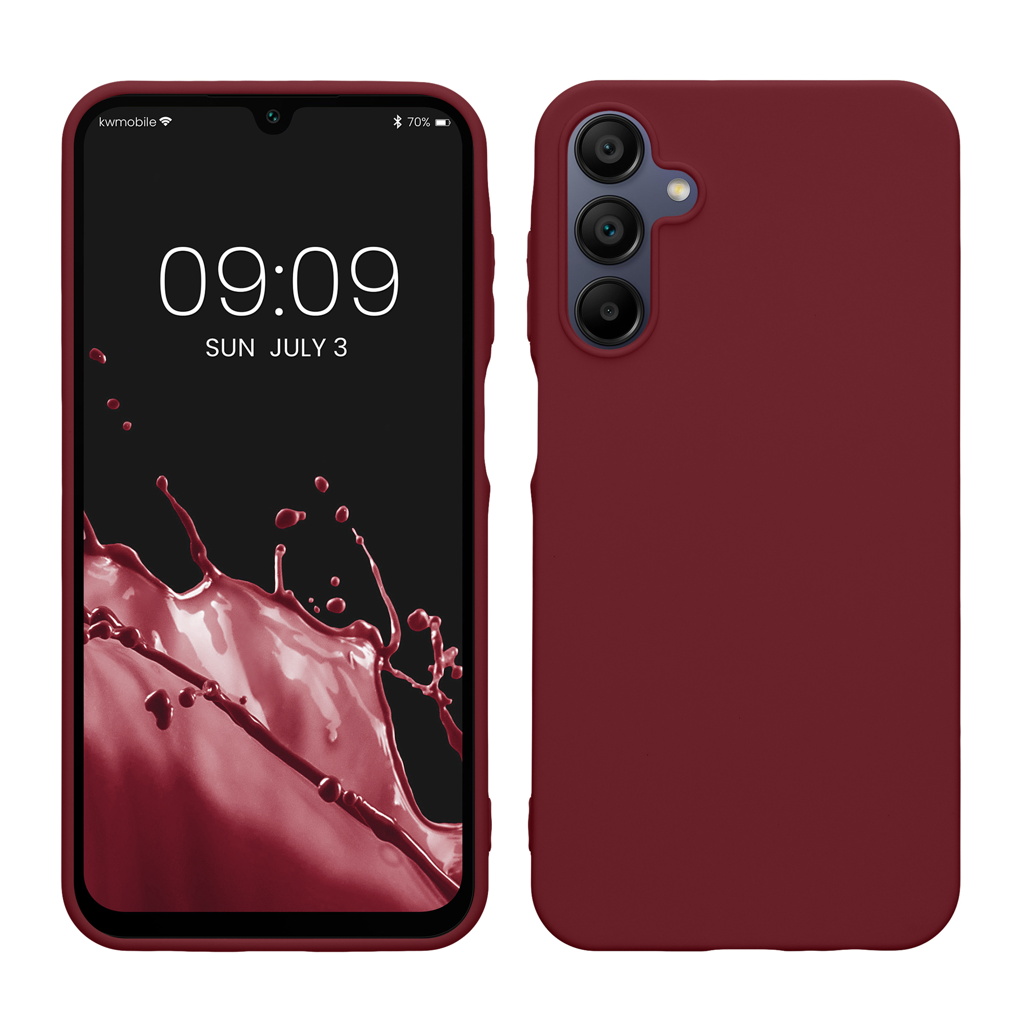 Kryt na mobil Samsung Galaxy A15 5G kwmobile TPU Bordeaux fialová
