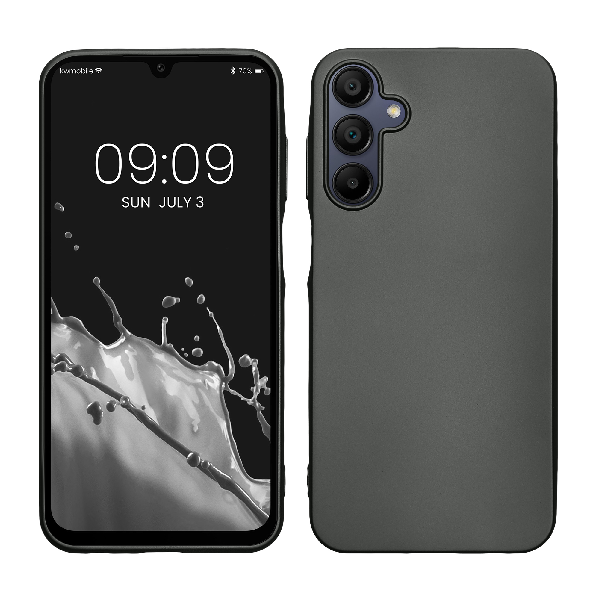 Kryt na mobil Samsung Galaxy A15 5G kwmobile TPU metalický Metalická šedá