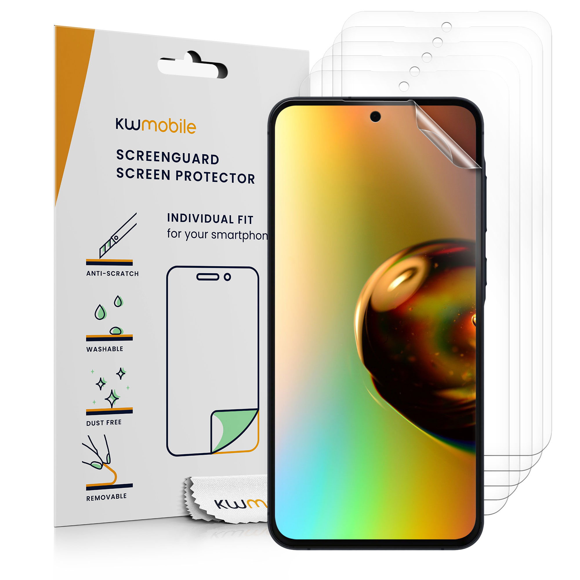 Ochranná fólie Samsung Galaxy A55 5G kwmobile 6 ks ultra čirá transparentní