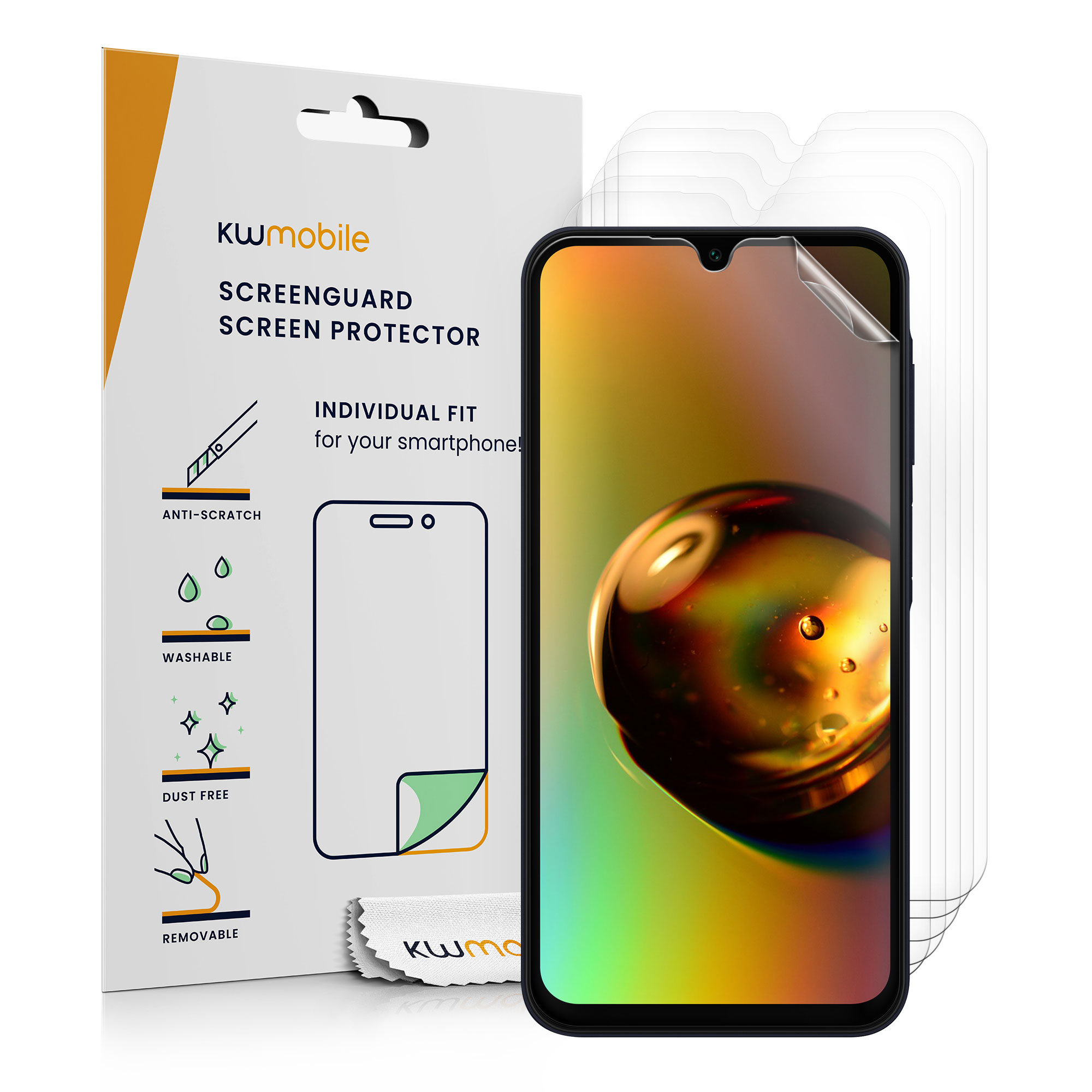 Ochranná fólie Samsung Galaxy A15 5G kwmobile 6 ks ultra čirá transparentní