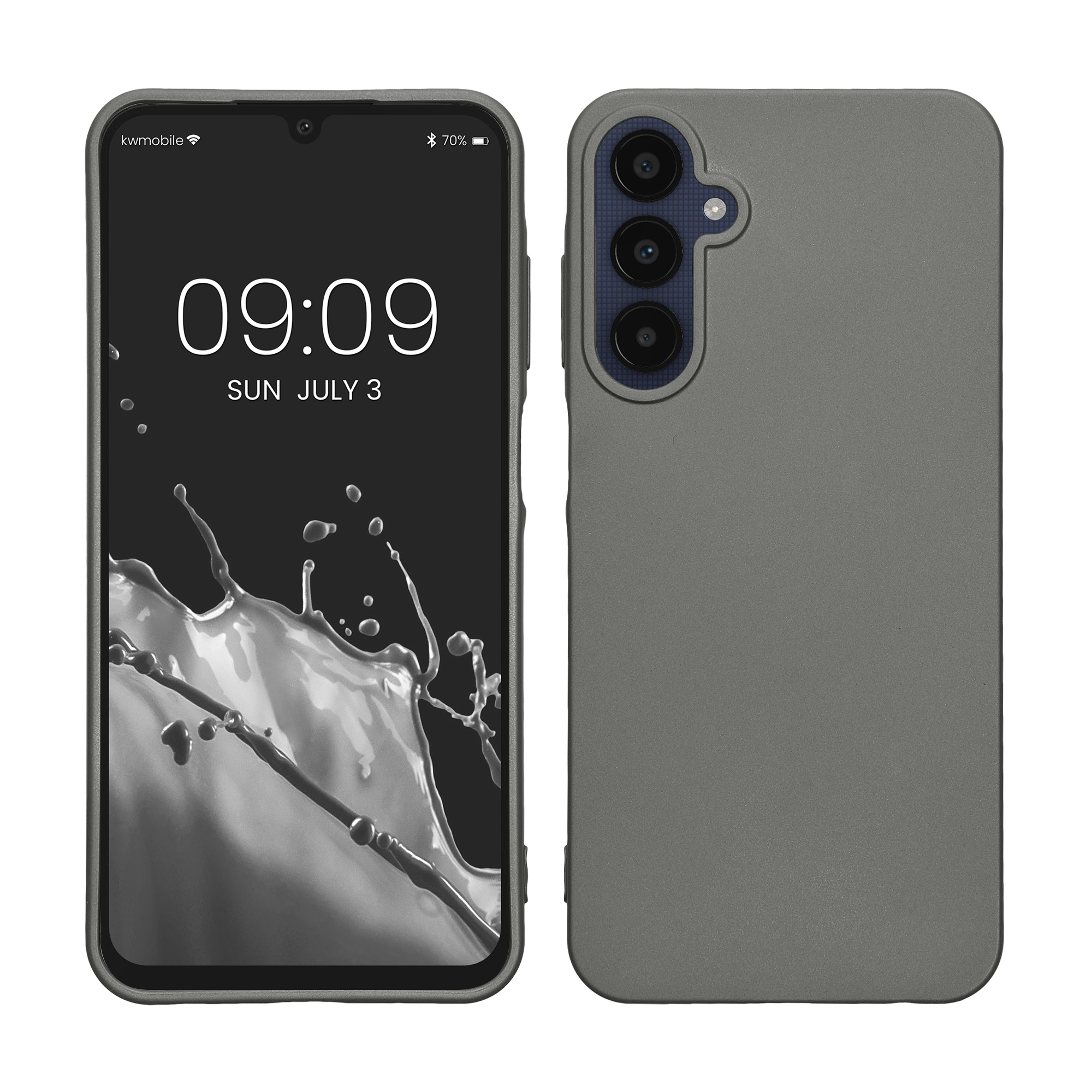 Kryt na mobil Samsung Galaxy A25 kwmobile TPU metalický Metalická šedá