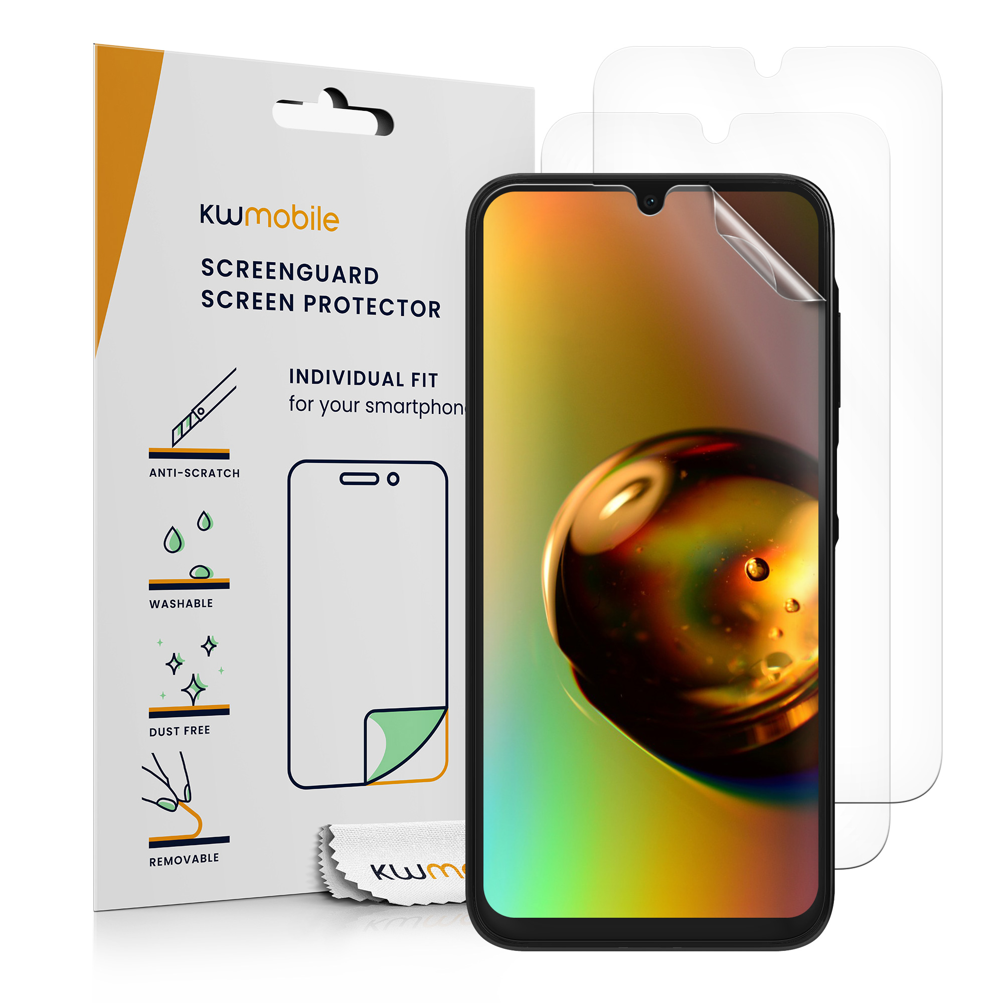 Ochranná fólie Samsung Galaxy A25 kwmobile 3 ks ultra čirá transparentní