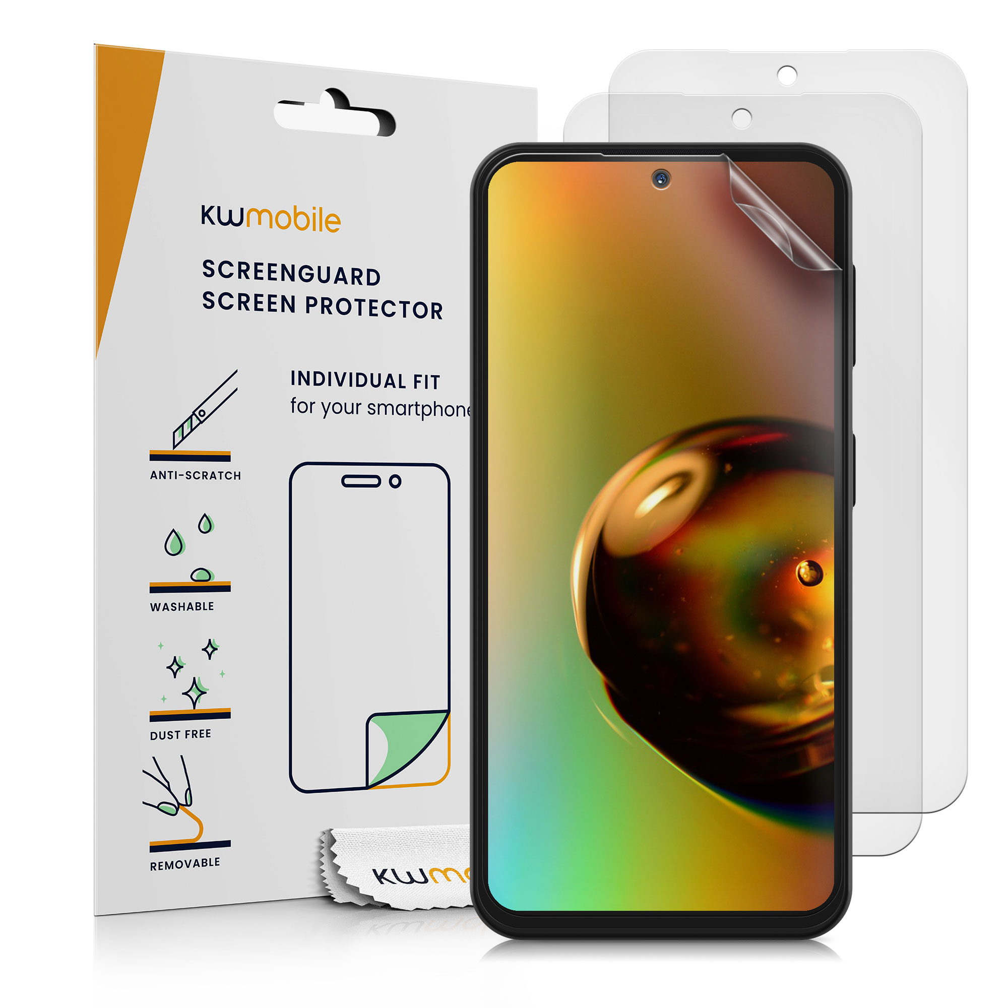 Ochranná fólie Samsung Galaxy A54 5G kwmobile 3 ks anti-fingerprint matná