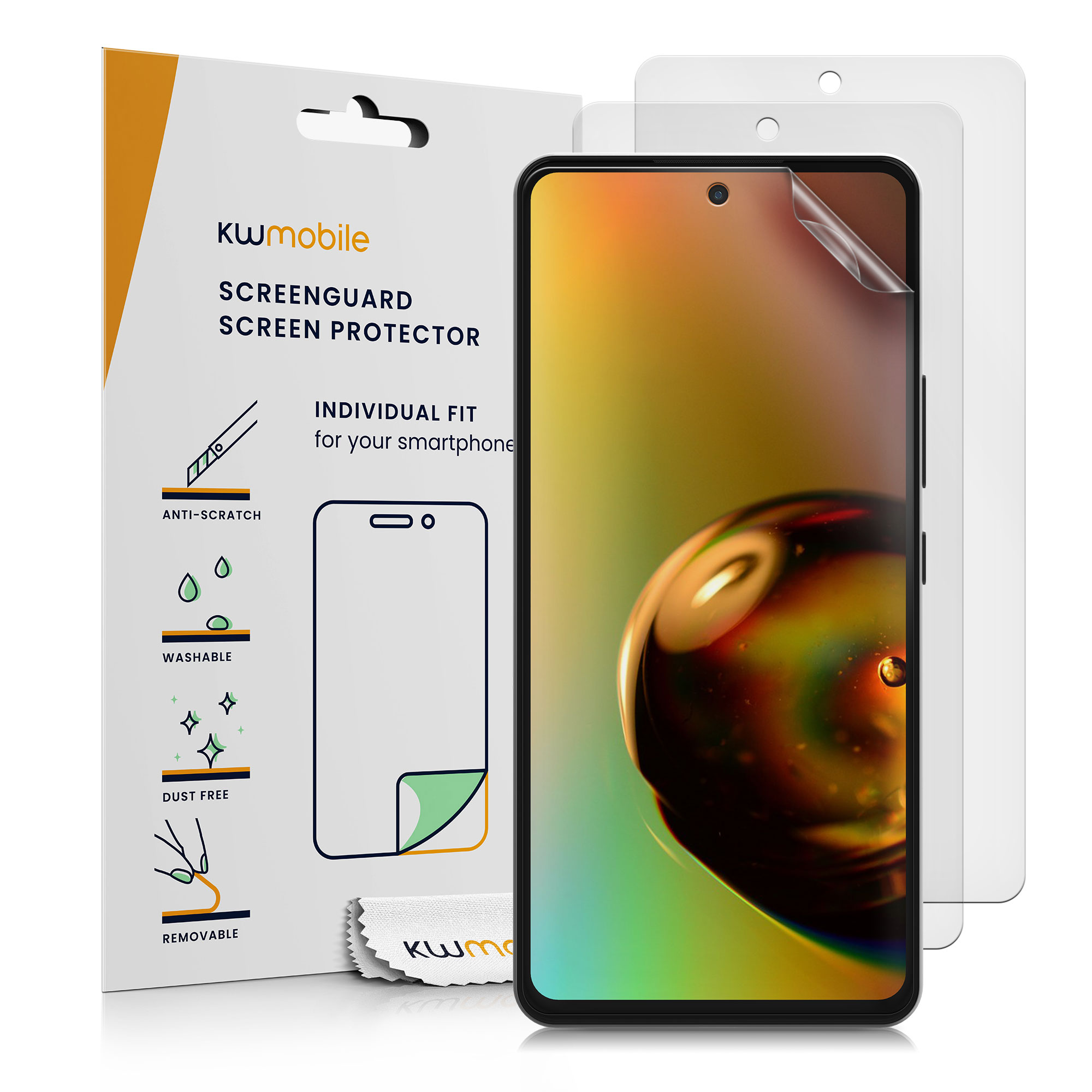 Matná ochranná fólie Samsung Galaxy A53 5G kwmobile 3 ks anti-fingerprint matná