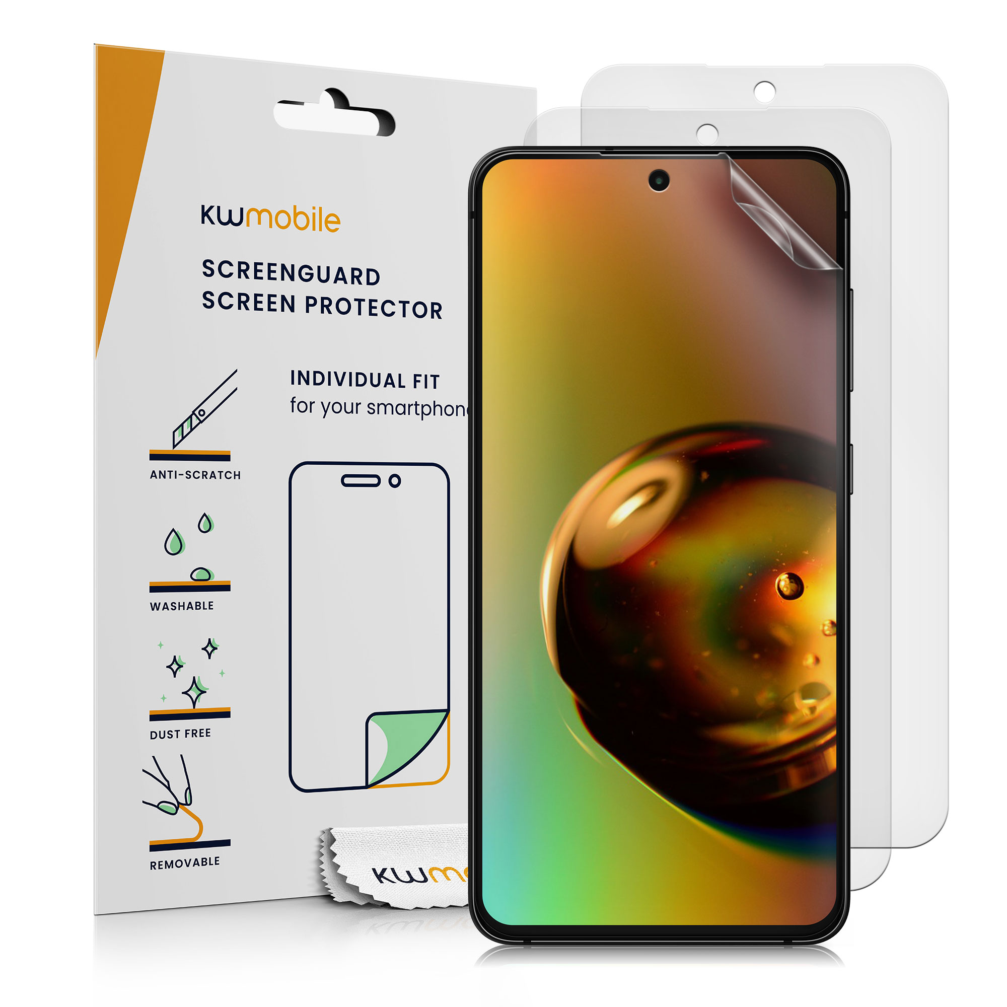 Ochranná fólie Samsung Galaxy A55 5G kwmobile 3 ks anti-fingerprint matná