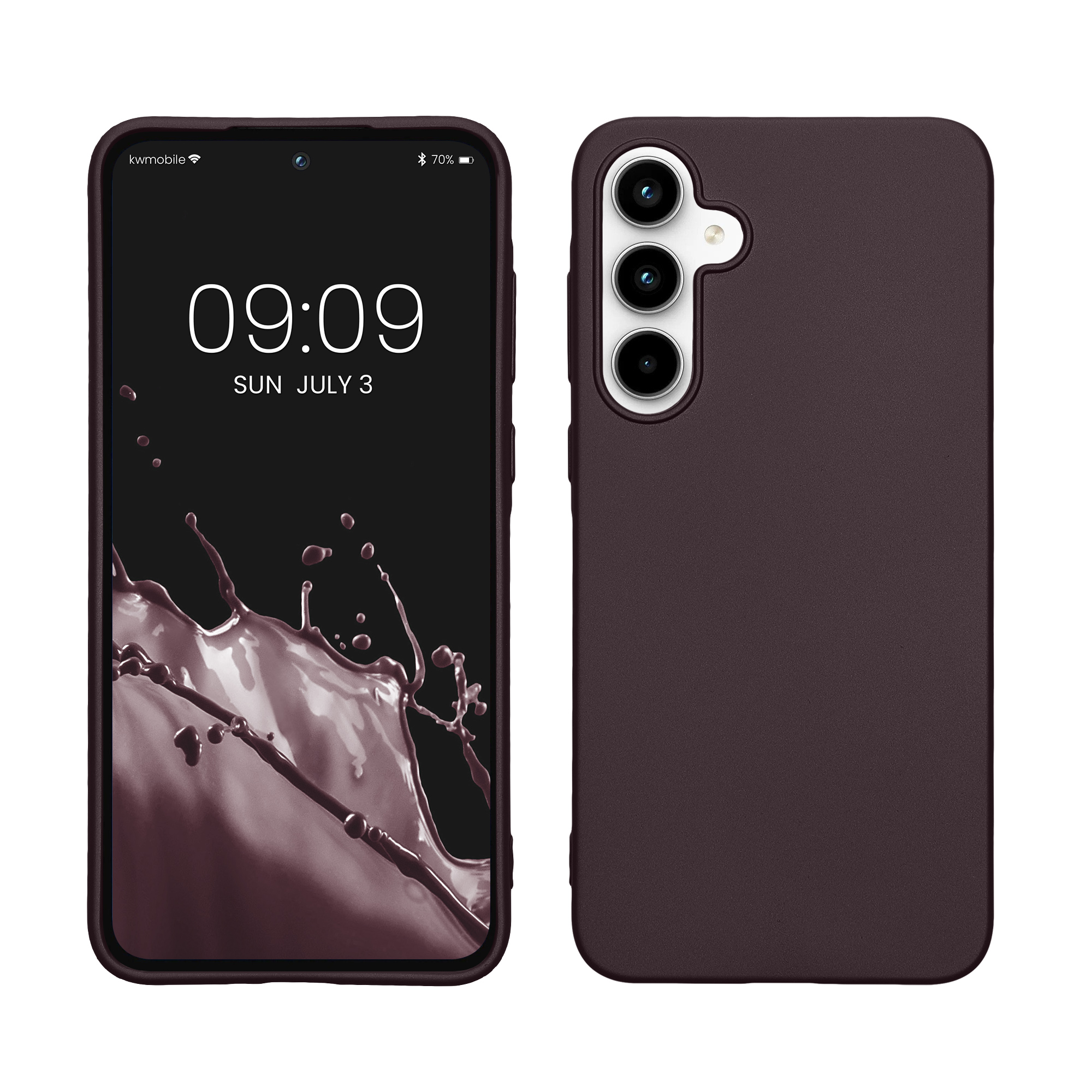 Metalický kryt na mobil Samsung Galaxy A35 kwmobile metalicky berry