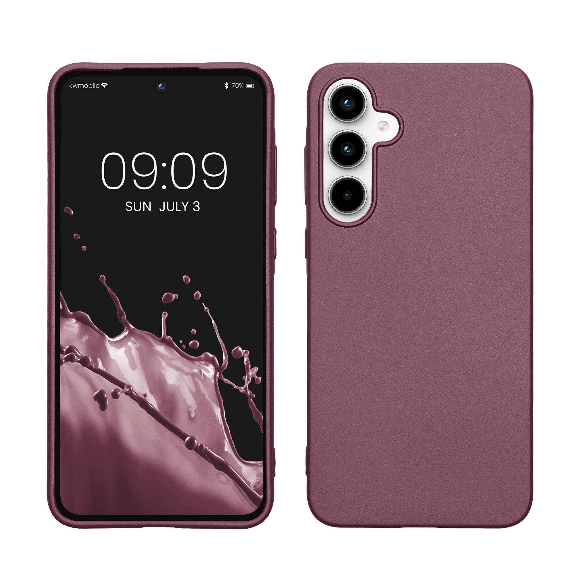 Metalický kryt na mobil Samsung Galaxy A35 kwmobile metalicky levandulový