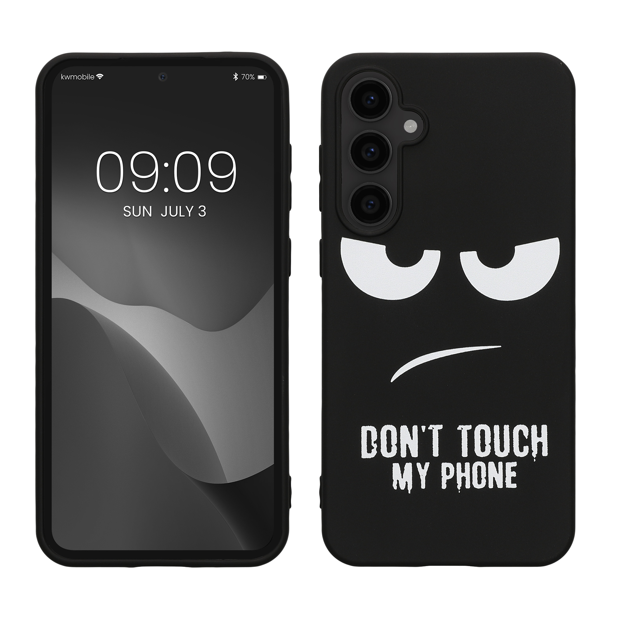 Silikonový kryt na mobil Galaxy S23 FE kwmobile bílá / černá