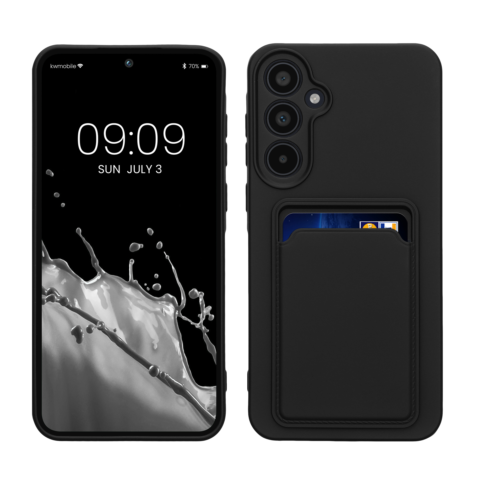 Pouzdro pro Samsung Galaxy A35 s přihrádkou na kartu kwmobile kapsa na kartu TPU - černá