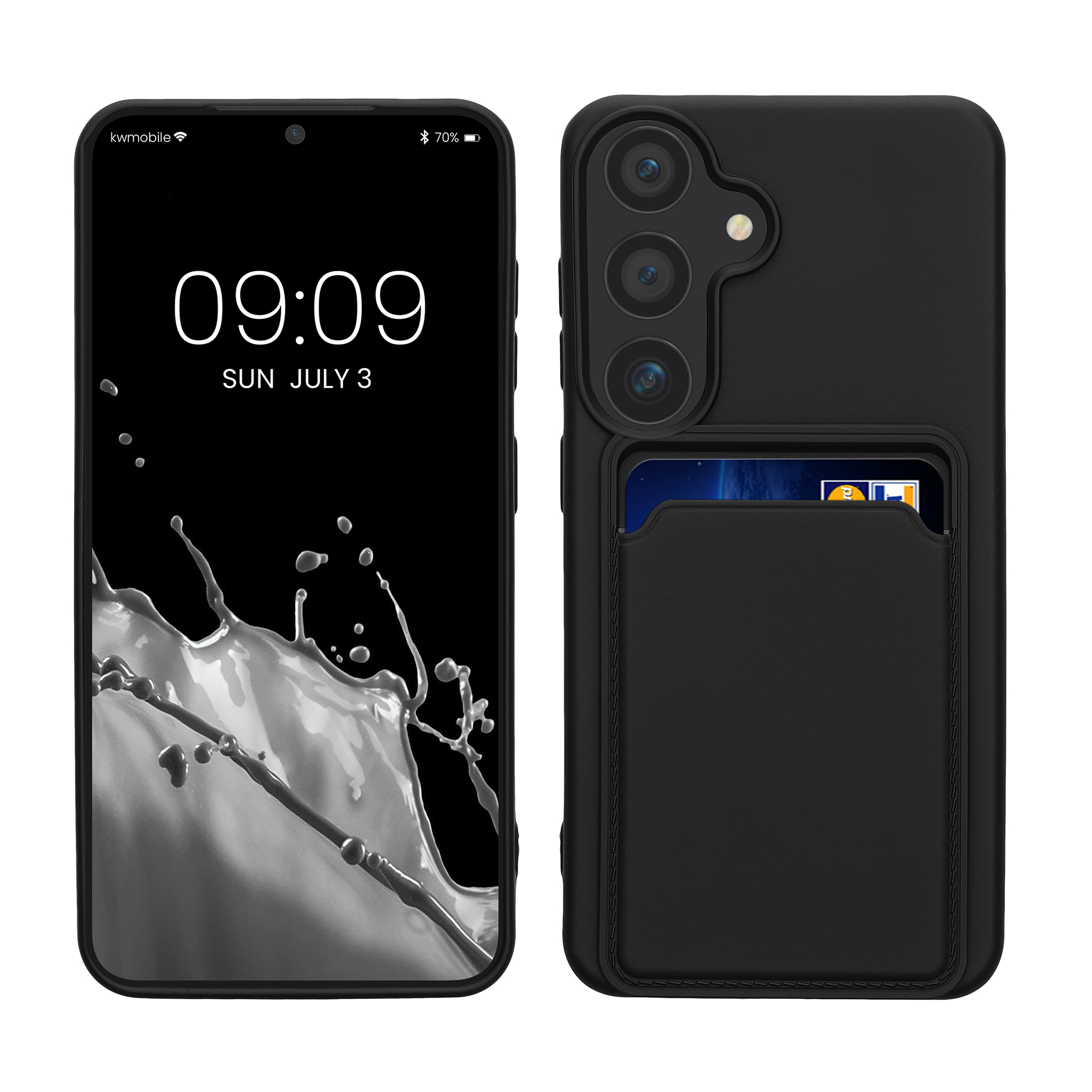 Kryt na mobil Galaxy S24 kwmobile s kartou černá