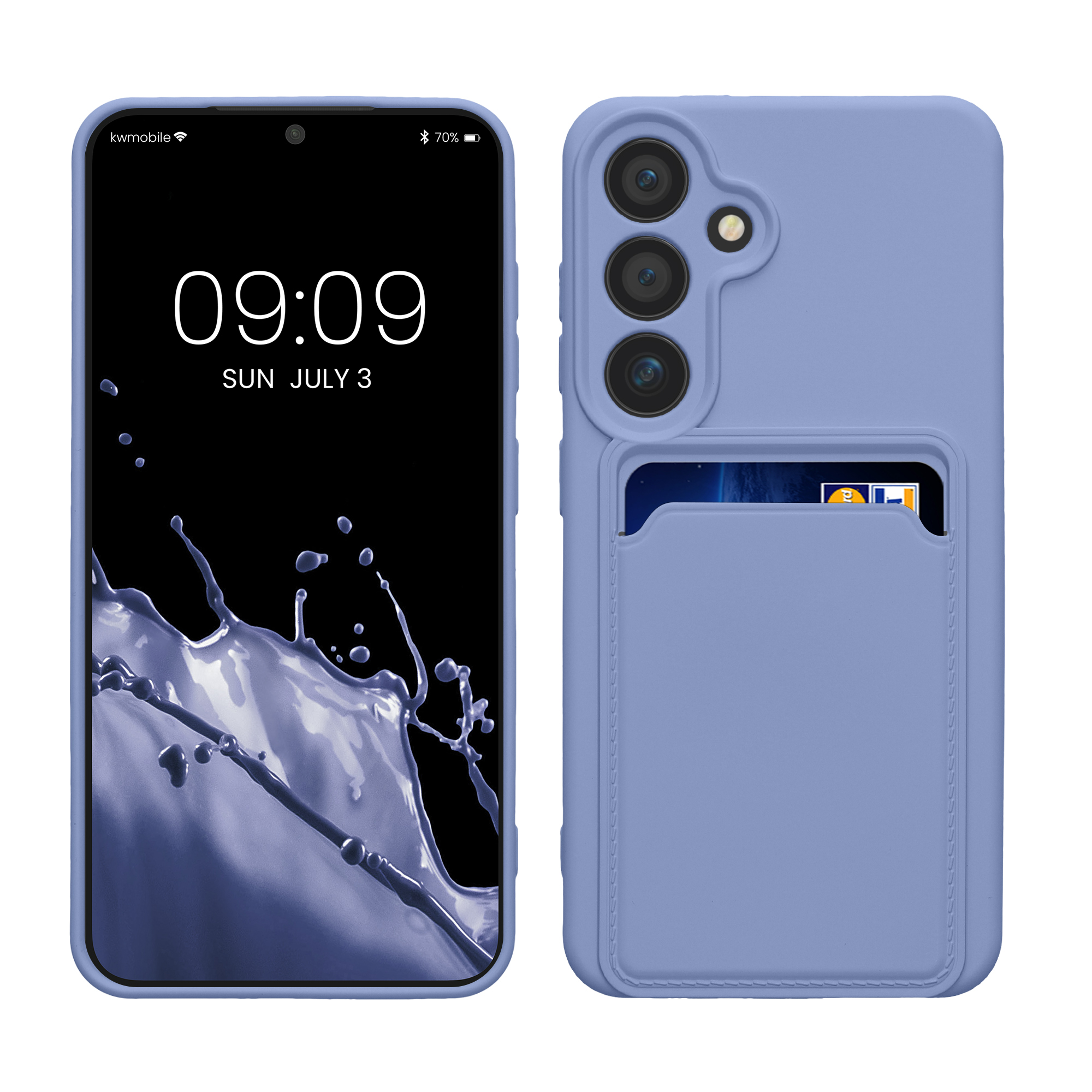 Kryt na mobil Galaxy S24 kwmobile s kartou levandulová