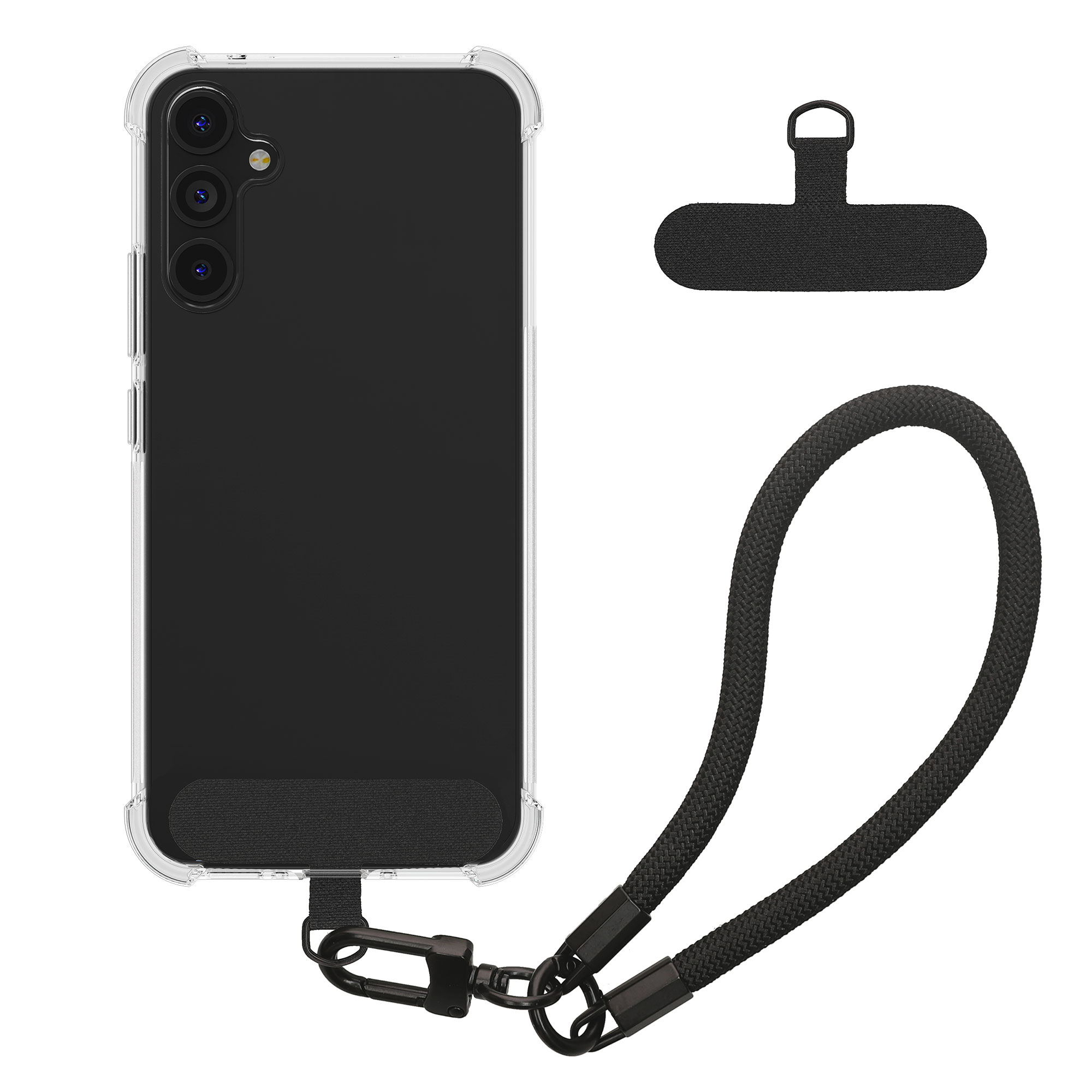 Průhledný kryt na mobil Samsung Galaxy A54 5G kwmobile TPU s poutkem na zápěstí transparentní