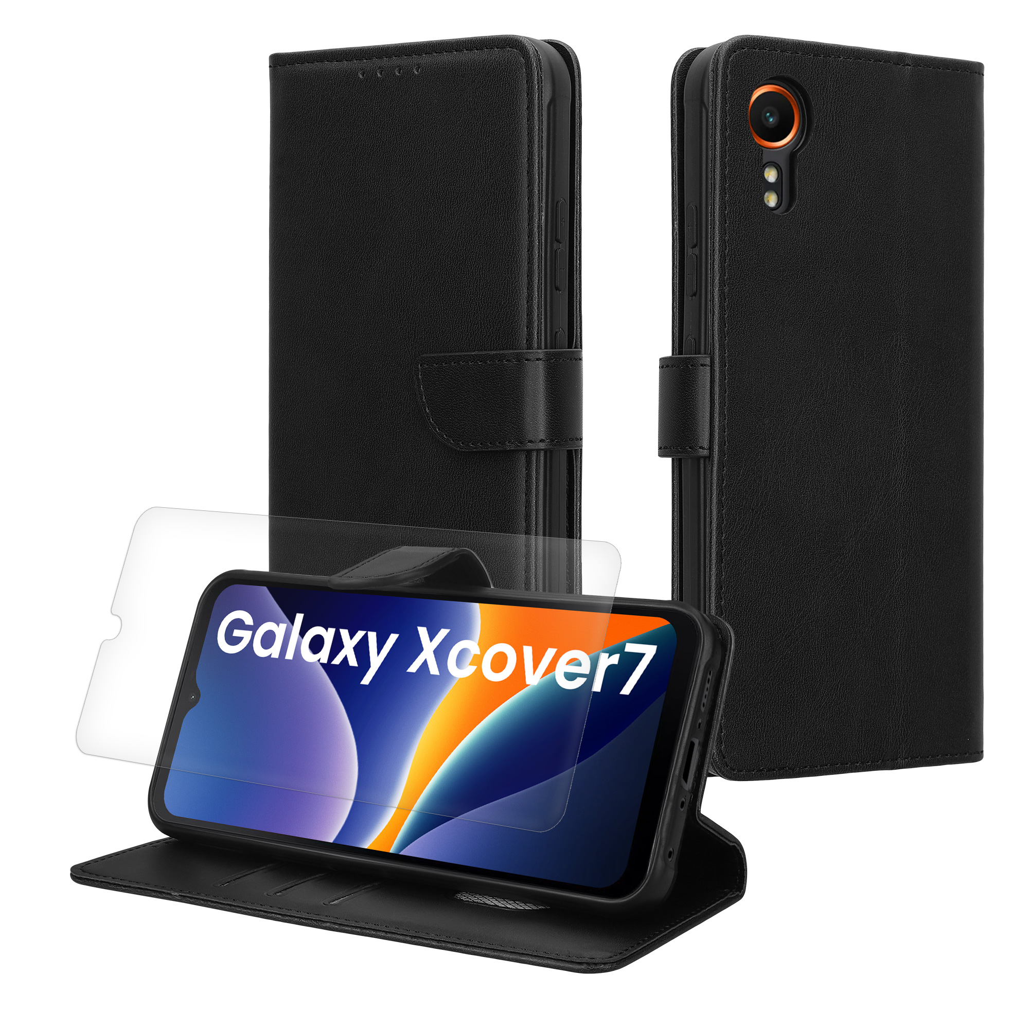 Flipové pouzdro kwmobile pro Samsung Galaxy Xcover7 - černá