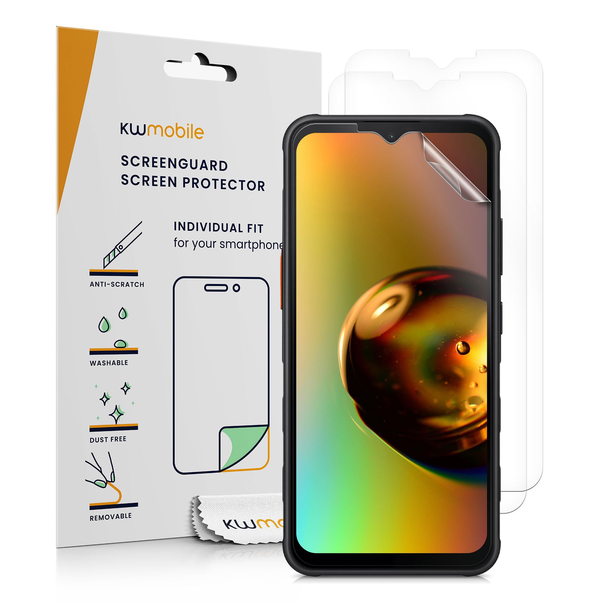 3x Ochranná fólie na mobil kwmobile pro Samsung Galaxy Xcover7 - čirá