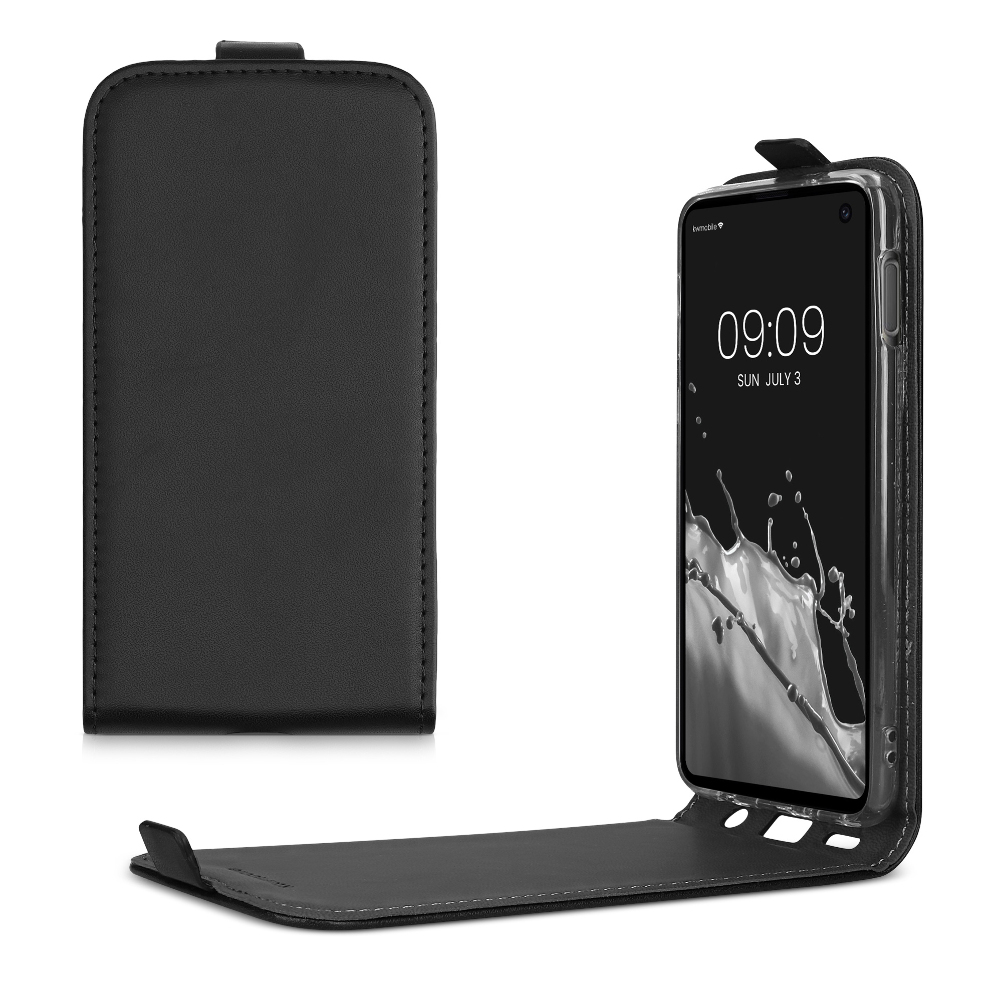Flip pouzdro na mobil Samsung Galaxy S10e kwmobile Vertical černé