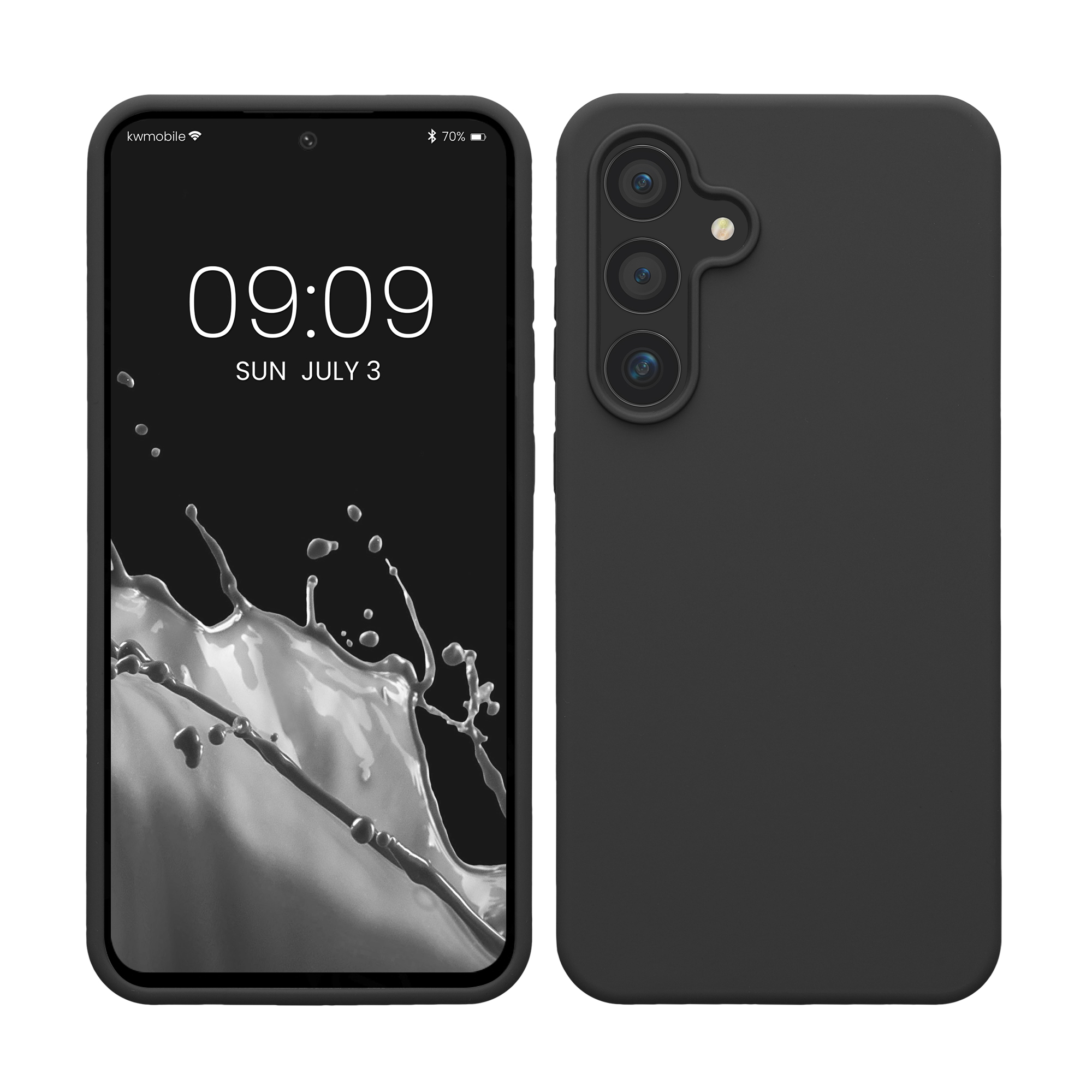 Silikonový kryt na mobil Galaxy S24 FE kwmobile tmavě šedá