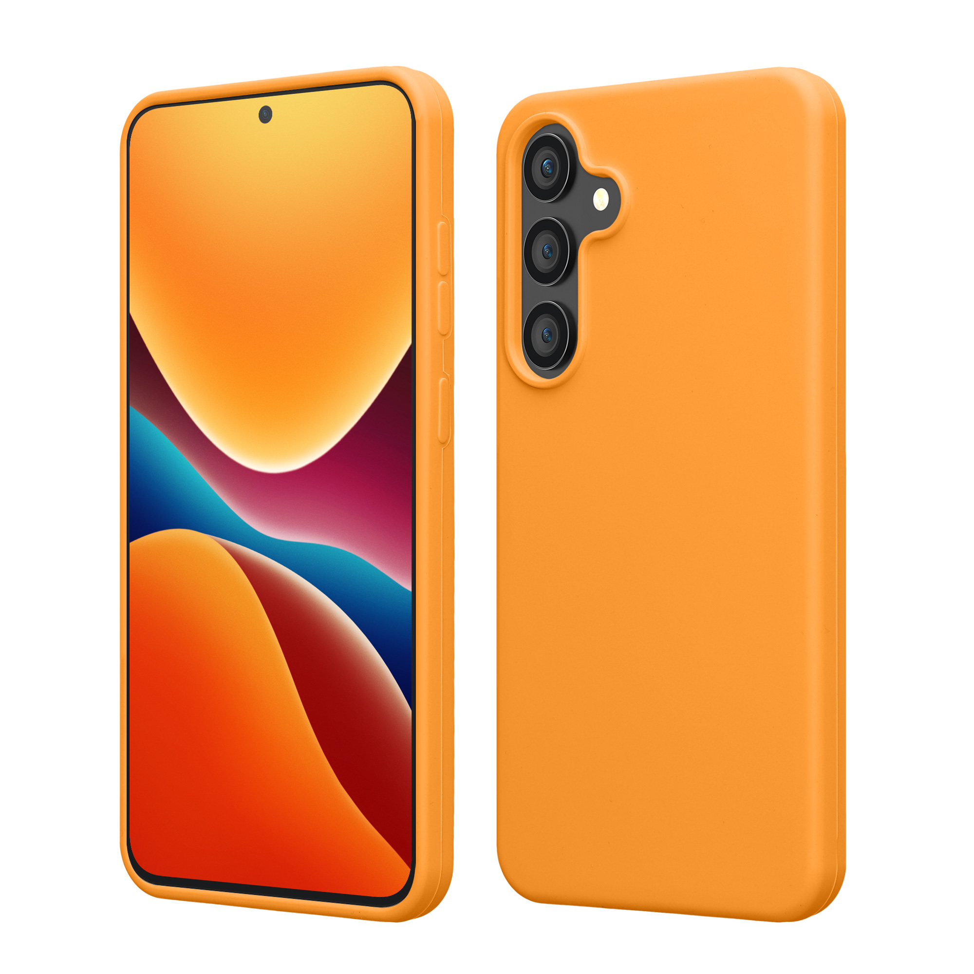 Kryt na mobil Samsung Galaxy S24 FE kwmobile oranžová Fruity Orange