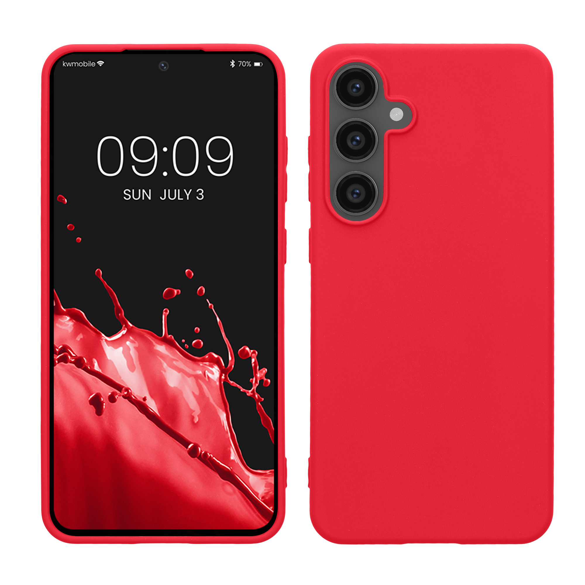 Kryt na mobil Samsung Galaxy S24 FE kwmobile neonově růžová