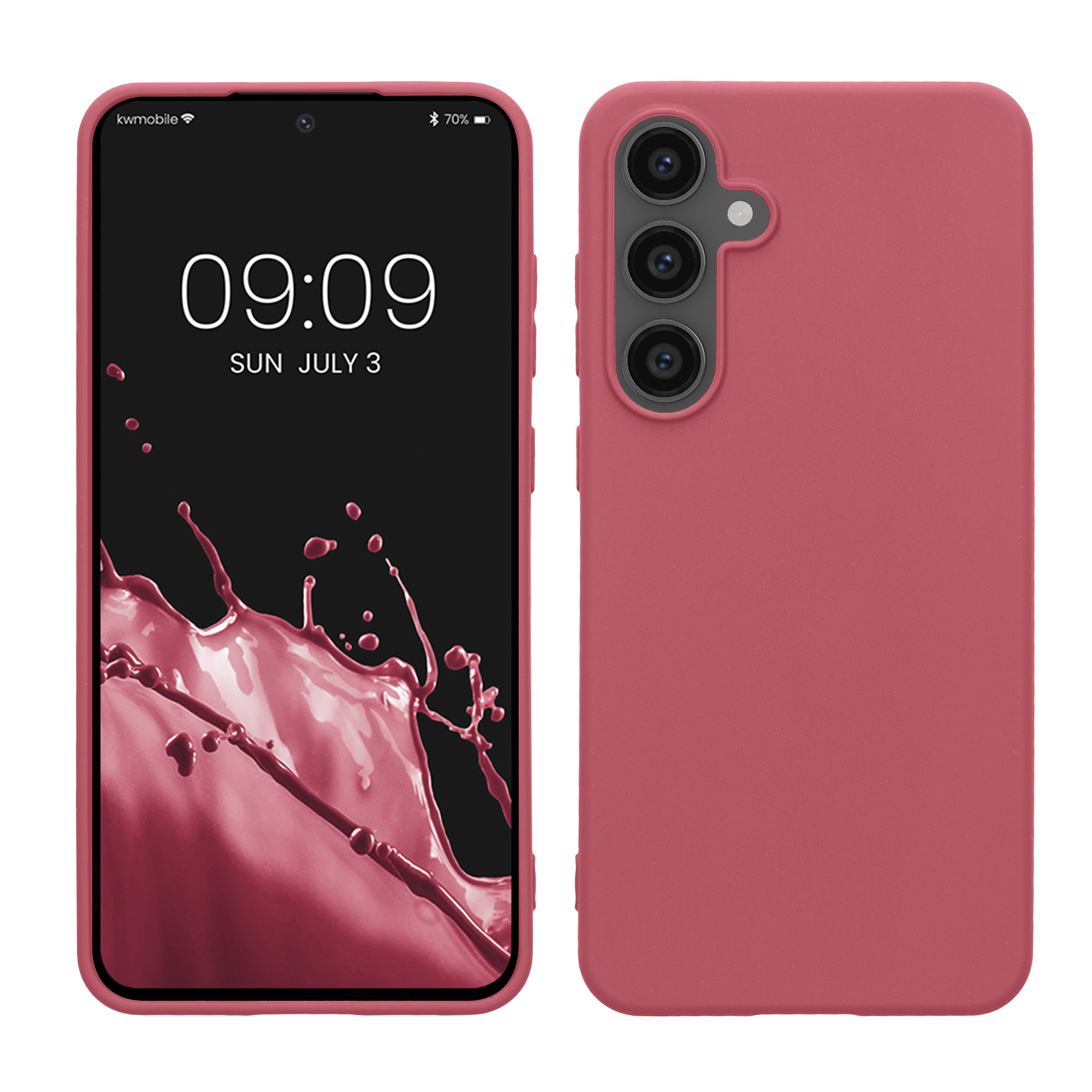 Kryt na mobil Samsung Galaxy S24 FE kwmobile tmavě růžová Dark Rose