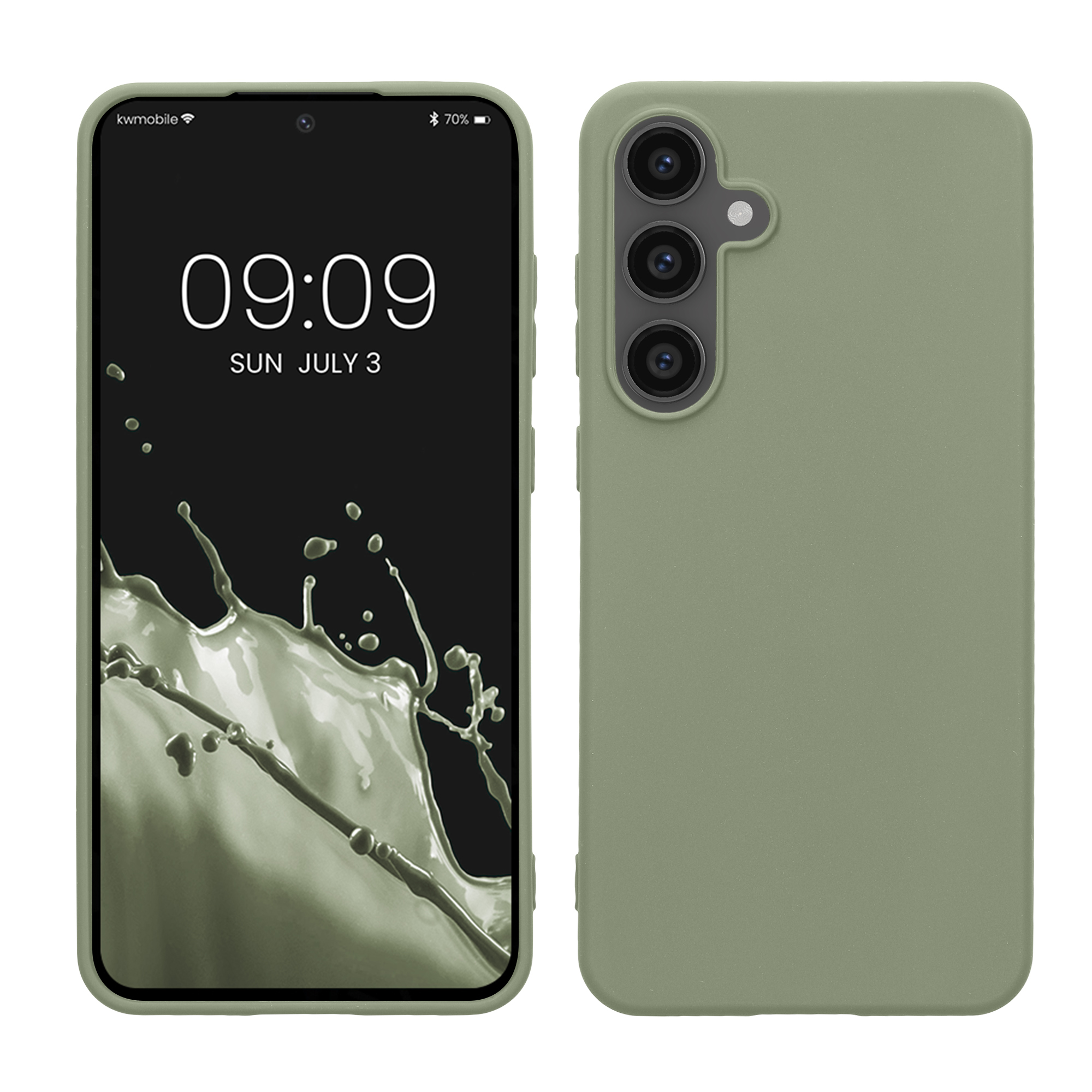 Kryt na mobil Samsung Galaxy S24 FE kwmobile šedozelená