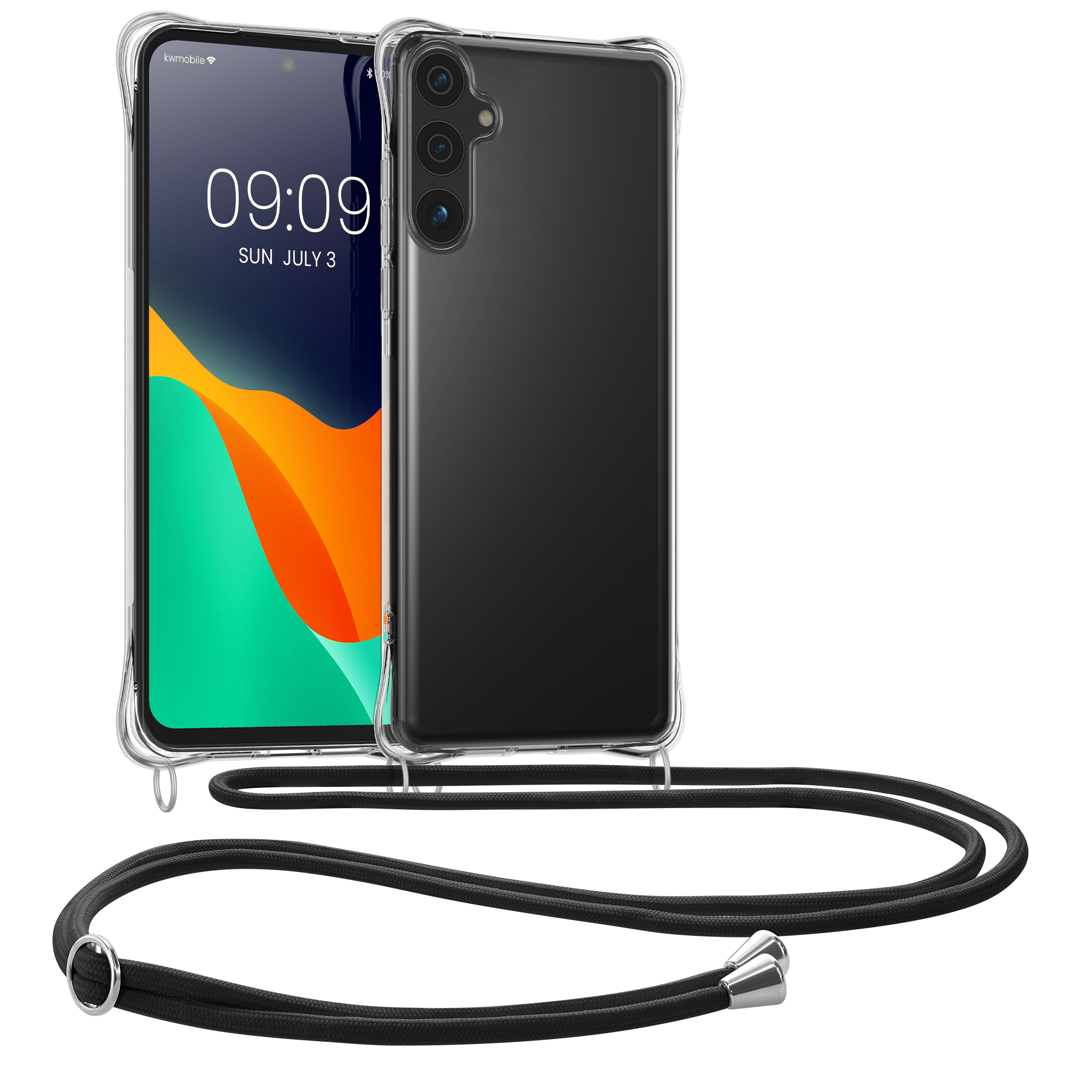 Crossbody kryt Samsung Galaxy S24 FE kwmobile transparentní